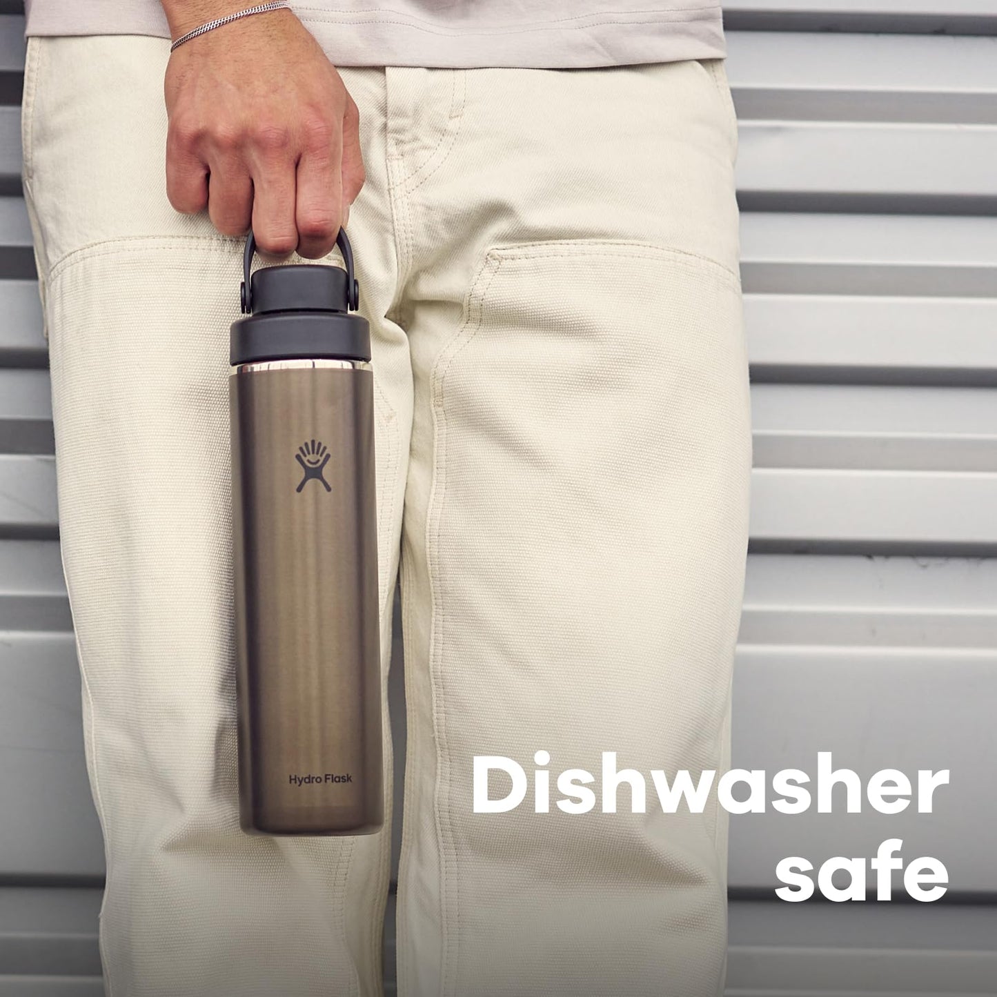 Hydro Flask Lightweight Wide Flex Chug Cap - Insulated Stainless Steel Water Bottle 24 Oz Obsidian