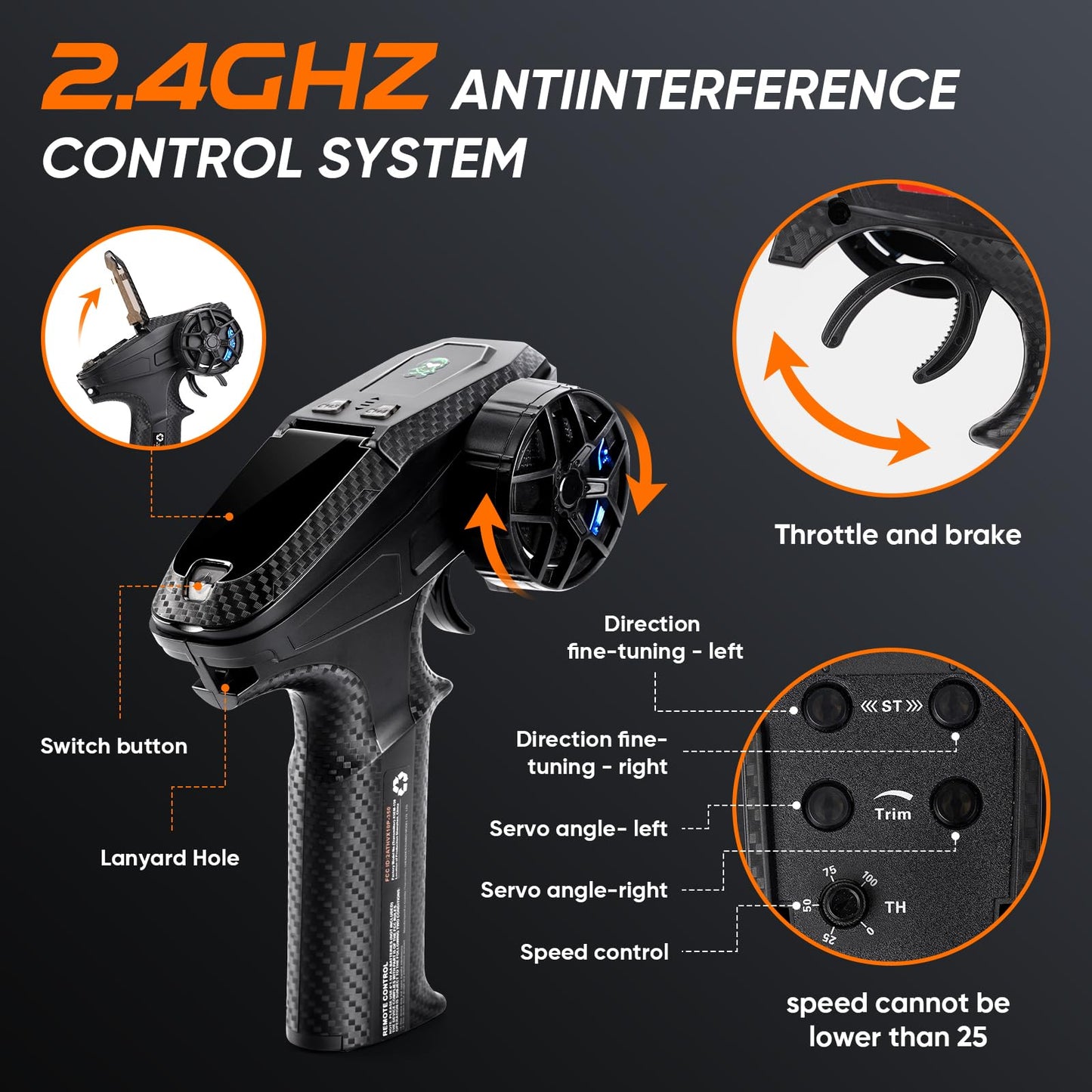 AINIUNIU ZD Racing 1:12 Brushless Fast Rc Cars for Adults Fast 42 MPH,Off Road Rc Car 4X4,Remote Control Trucks for Adults 4WD High Speed Racing RC Buggy with Two 3S 2200 mAh Truck Suitable for Gifts