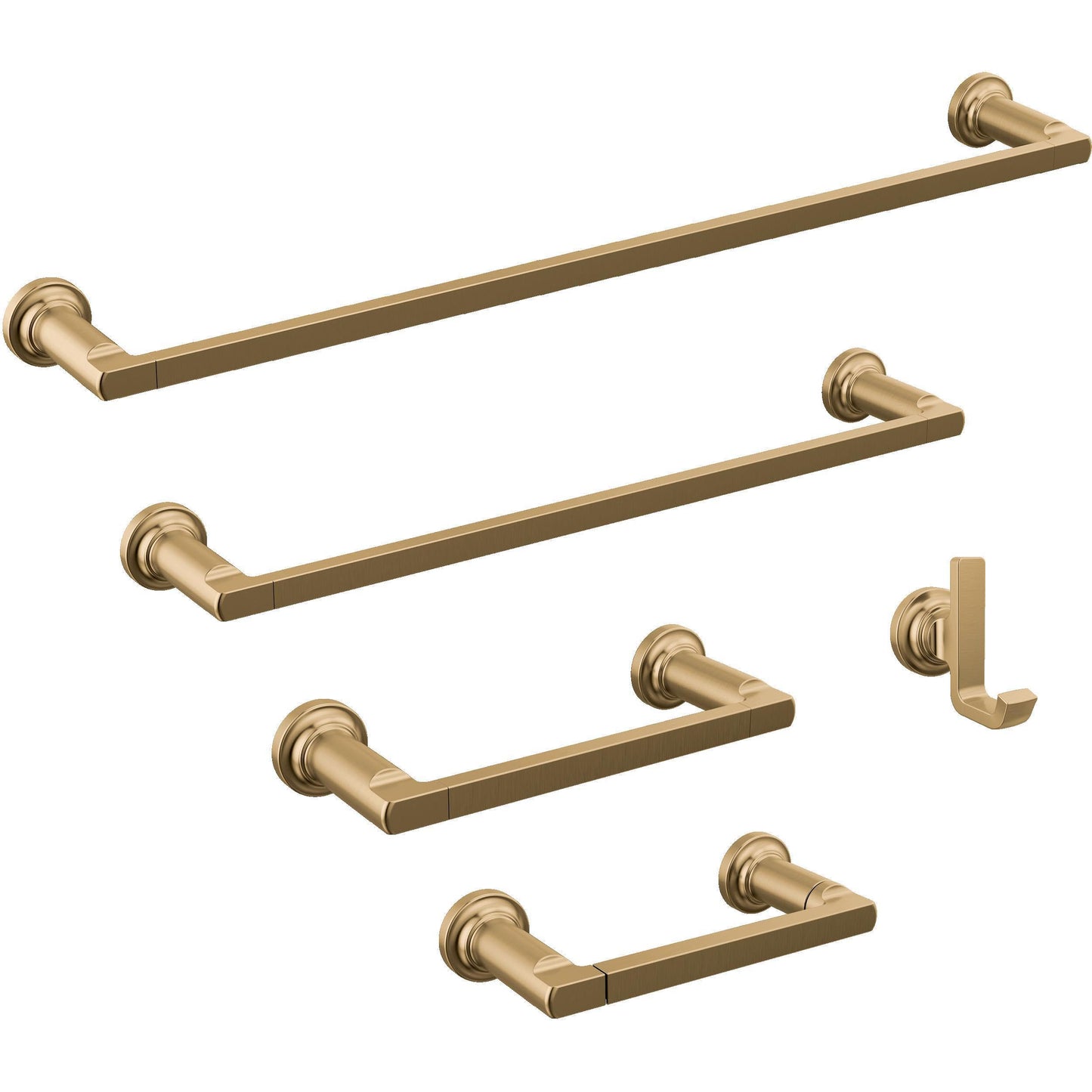 DELTA FAUCET Rubber Limited 78955-CZ Tetra Pivot Arm Toilet Paper Holder Bath Hardware Accessory in Champagne Bronze