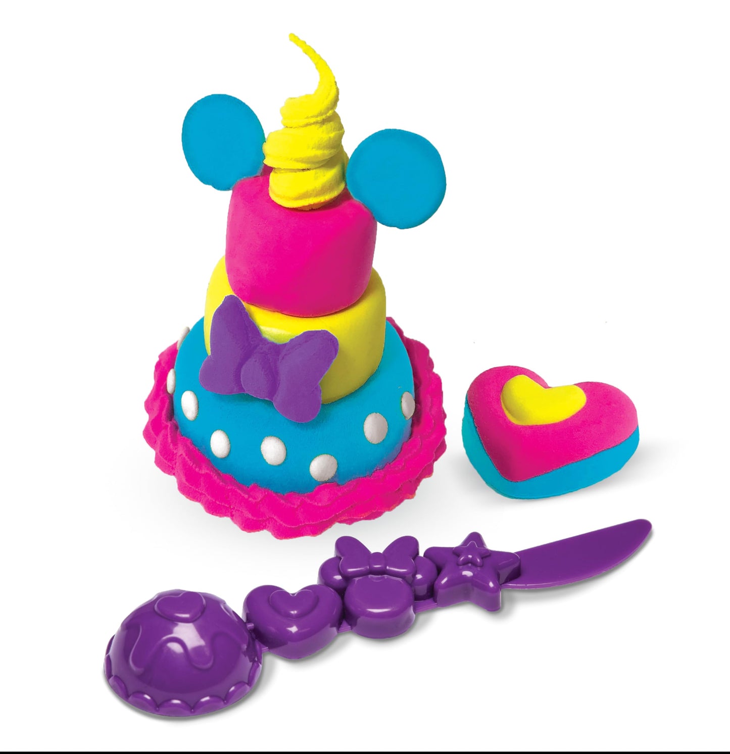 Disney Junior Minnie Mouse Color Change Kitchen by Softee Dough, 10 in 1 Activities Perfect for Ages 3 and Up
