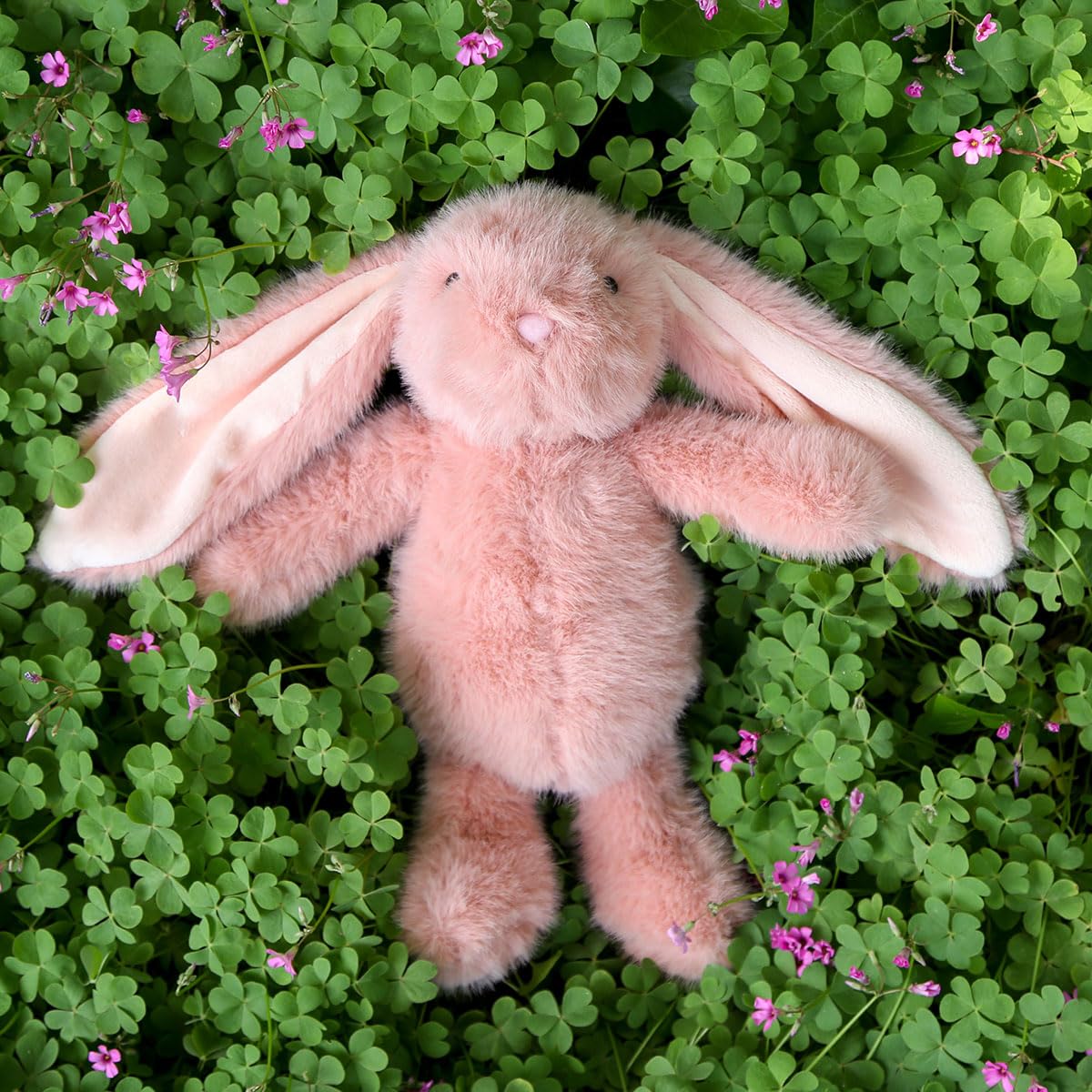 Farnesaa Weighted Stuffed Animal Bunny, 2Lbs Weighted Stuffed Animals Rabbit, 16" Heatable and Coolable Plushies, White Pink Brown Green and Purple Available