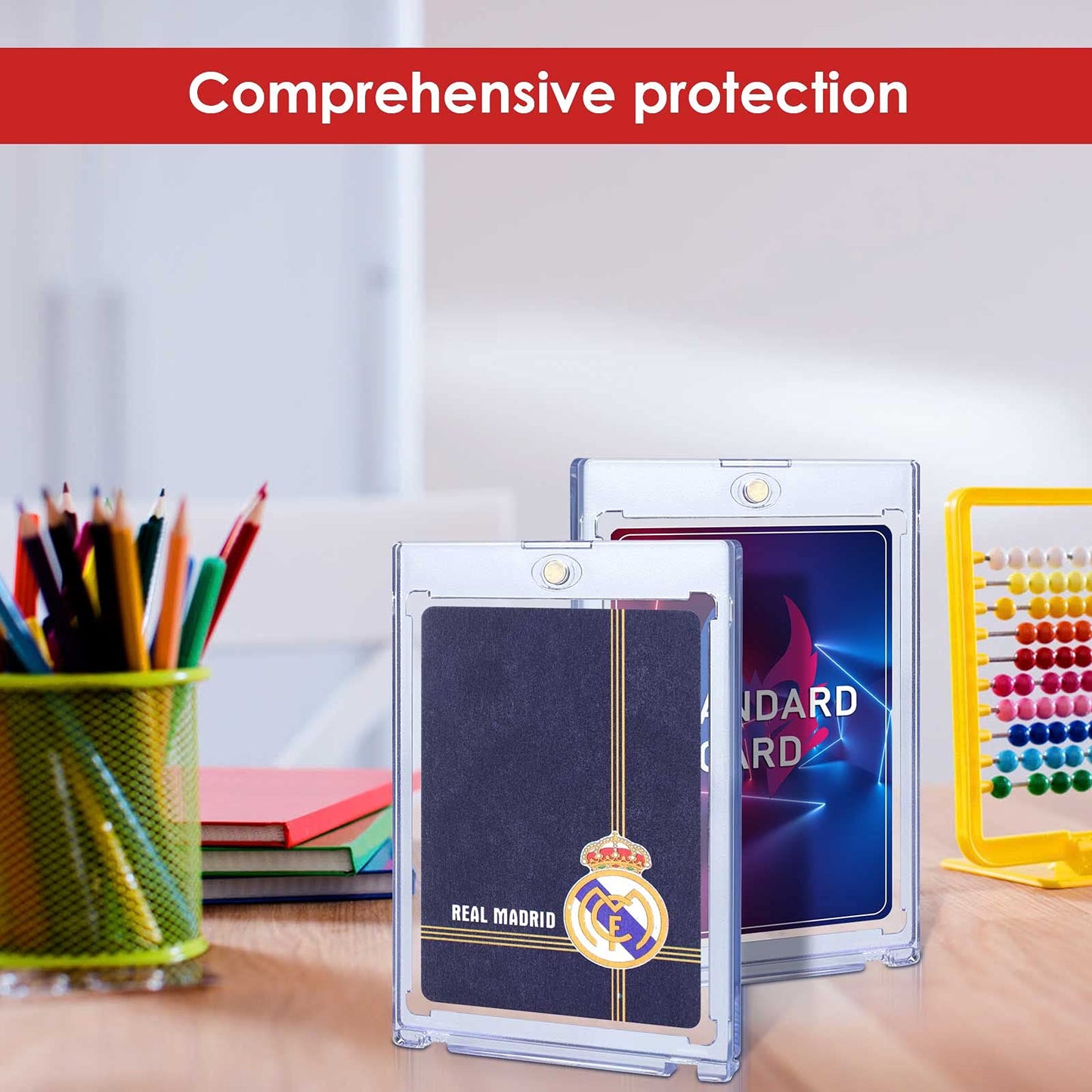 50ct Magnetic Card Holders Cases, 35pt Baseball Cards Protectors Fit for Sports Cards, Game Cards, Standard Cards Storage and Display