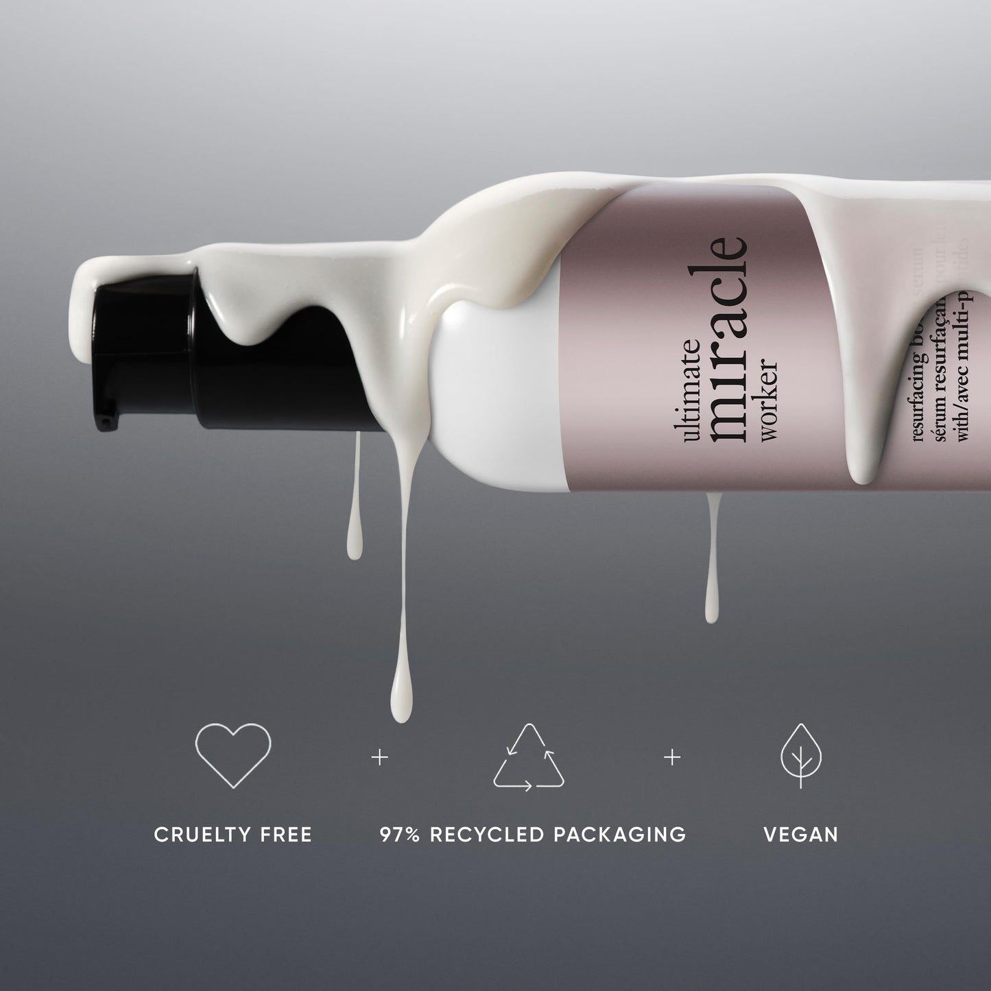 philosophy ultimate miracle worker resurfacing body serum - with retinol, hyaluronic acid & peptides - clinically proven to immediately double skin’s moisture and reduce crepiness - 6.5 fl oz.