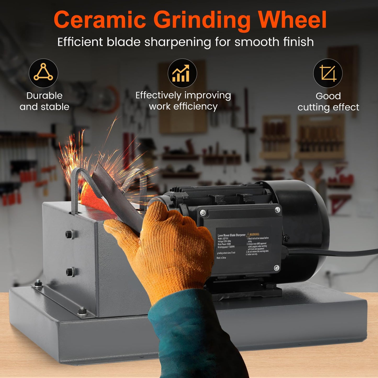 7" Disc Grinding Wheel for RBG 712, 750, 780 Grinder, 11710 Abrasive Grinding Wheel Replace 7" Lawn Mower Blade Sharpener Disc