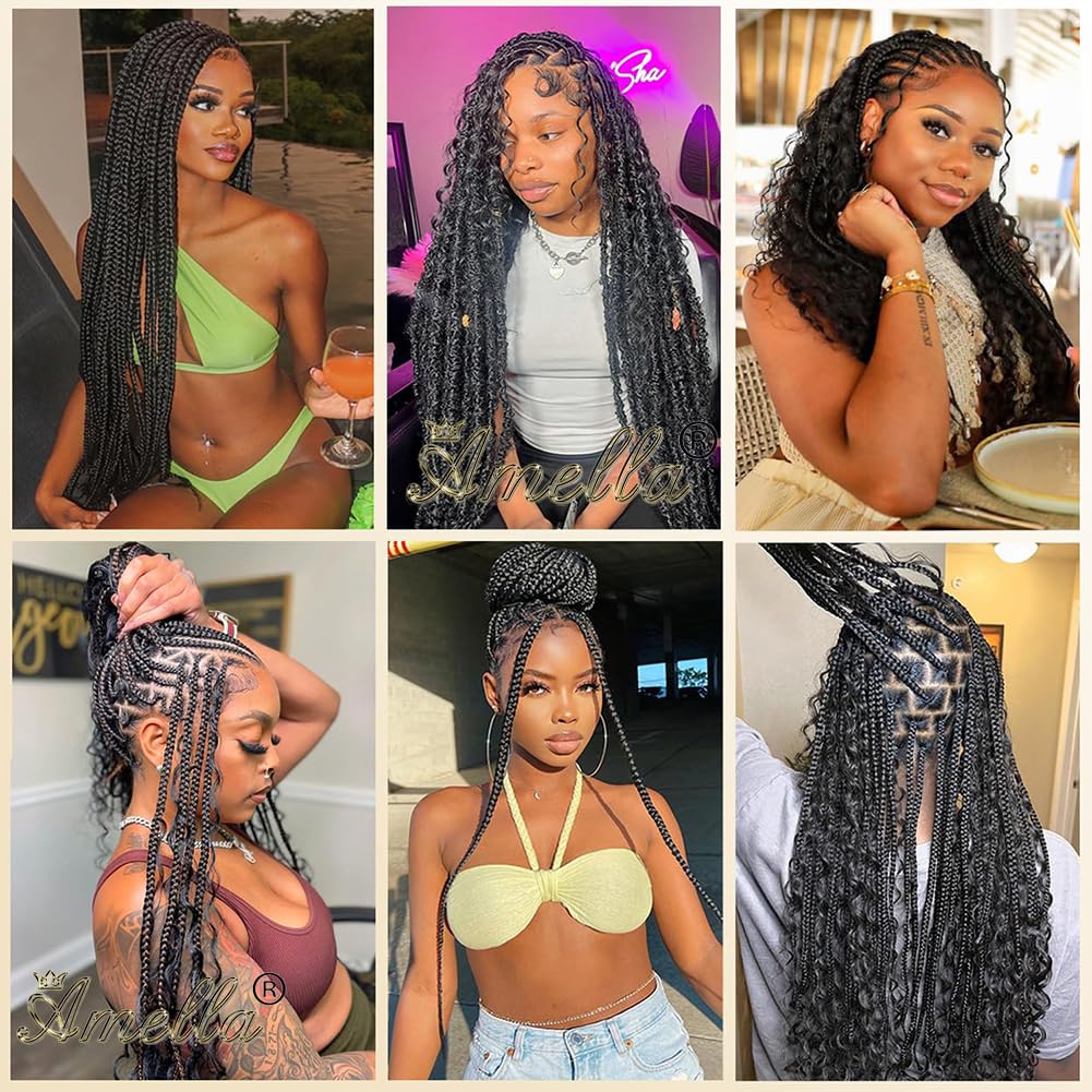 Amella Deep Wave Bulk Human Hair for Braiding 20 Inch Curly Boho Human Hair for Braiding Hair (1pack-2bundles) 100% Brazilian Boho Braids Human Hair Braiding Hair for Boho Braids