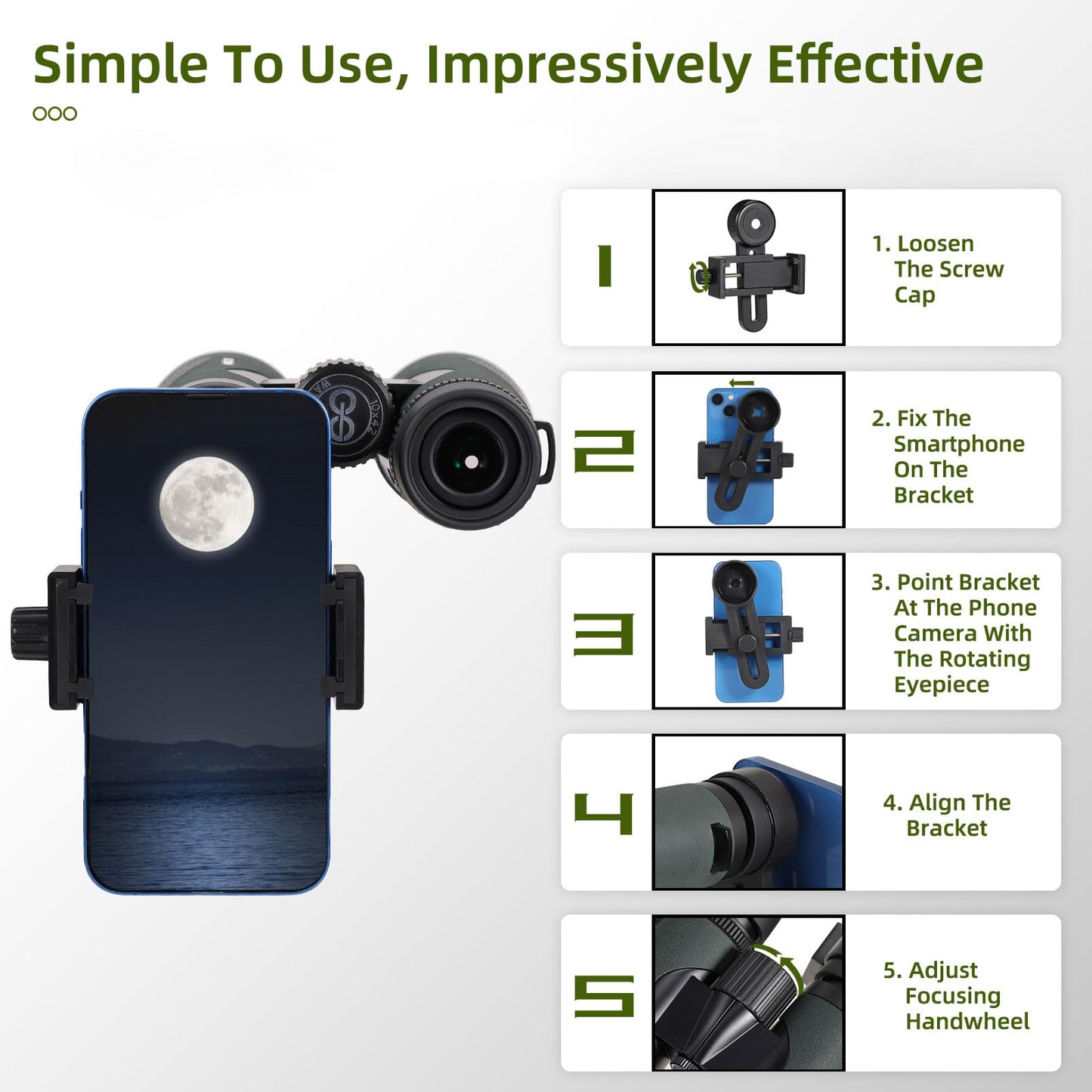 12X50 Professional HD Binoculars for Adults with Phone Adapter, High Power Binoculars with BaK4 prisms, Super Bright Lightweight & Waterproof Binoculars Perfect for Bird Watching, Hunting, Stargazing