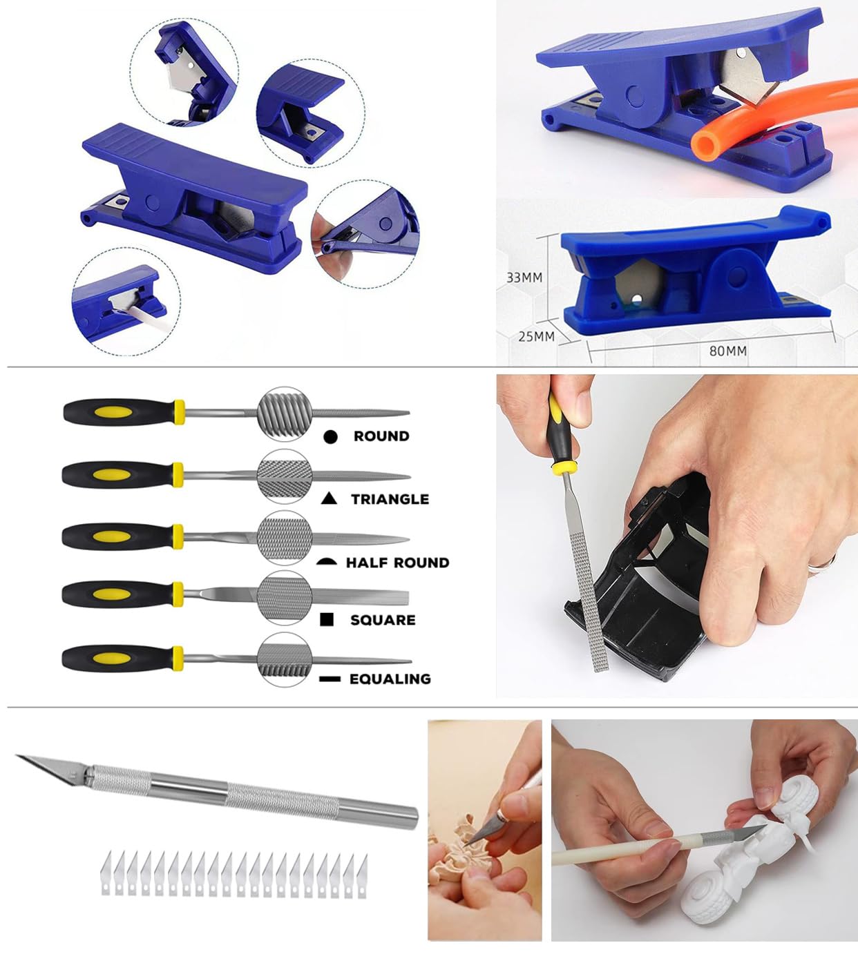 124Pcs 3D Printing Accessory Tools with Tool Bag for 3D Printer Modeler Basic Tools Diverse 3D Print Nozzle Cleaning Kit Mini Rotary Tool 3D Printer Tools for Remove/Trim and Finish 3D Print