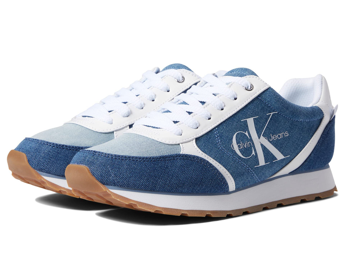 Calvin Klein Women's CAYLE Sneaker, Blue Denim 450, 10