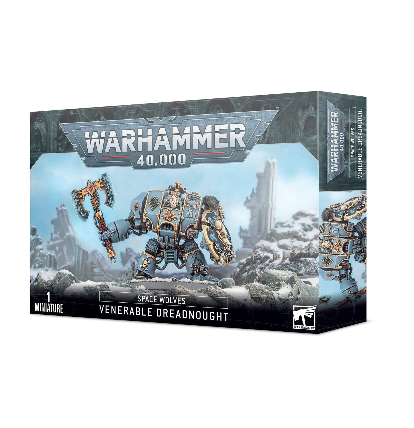 Warhammer Space Wolves Venerable Dreadnought, Bjorn The Fell-Handed, Murderfang Marines 53-12