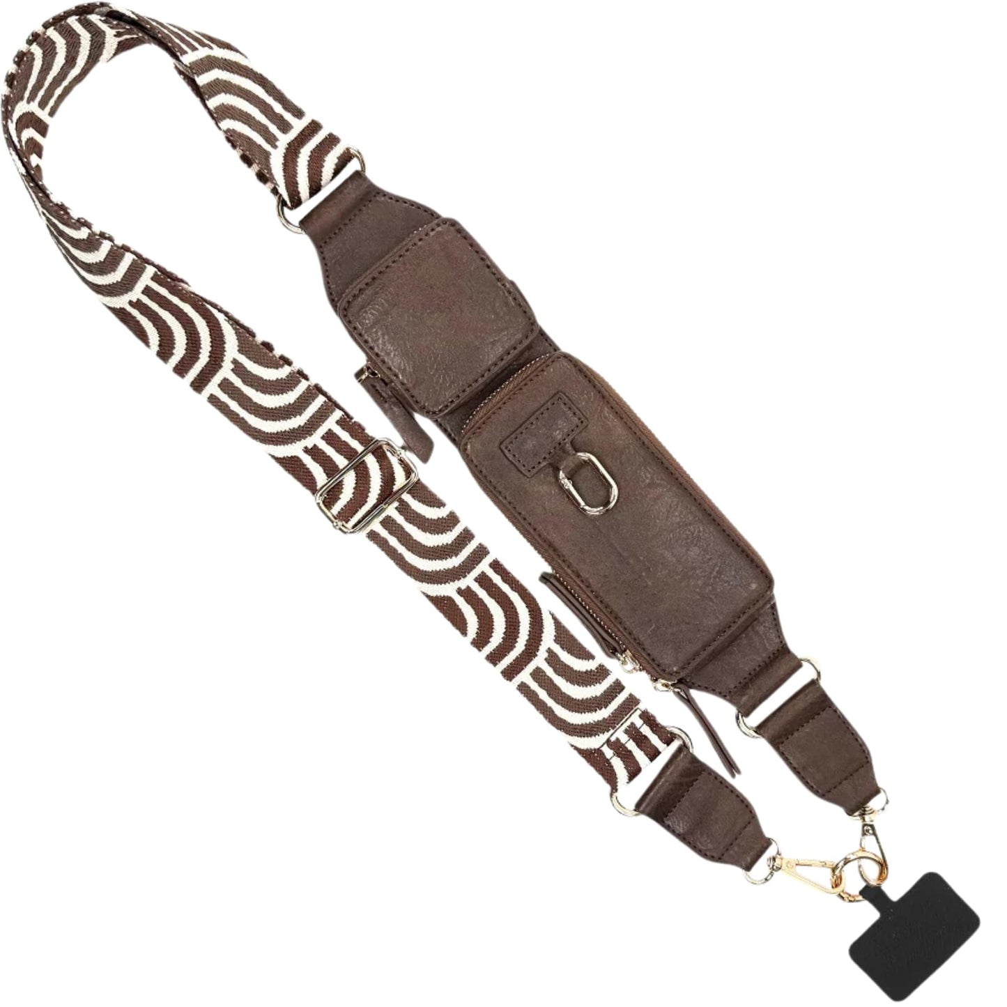 Save the Girls Zip & Clips Phone Lanyard Crossbody with Wallet for Women (Espresso) – Stylish and Lightweight Vegan Leather Phone Strap, Hands-Free Carrying and Adjustable Cell Phone Crossbody Lanyard