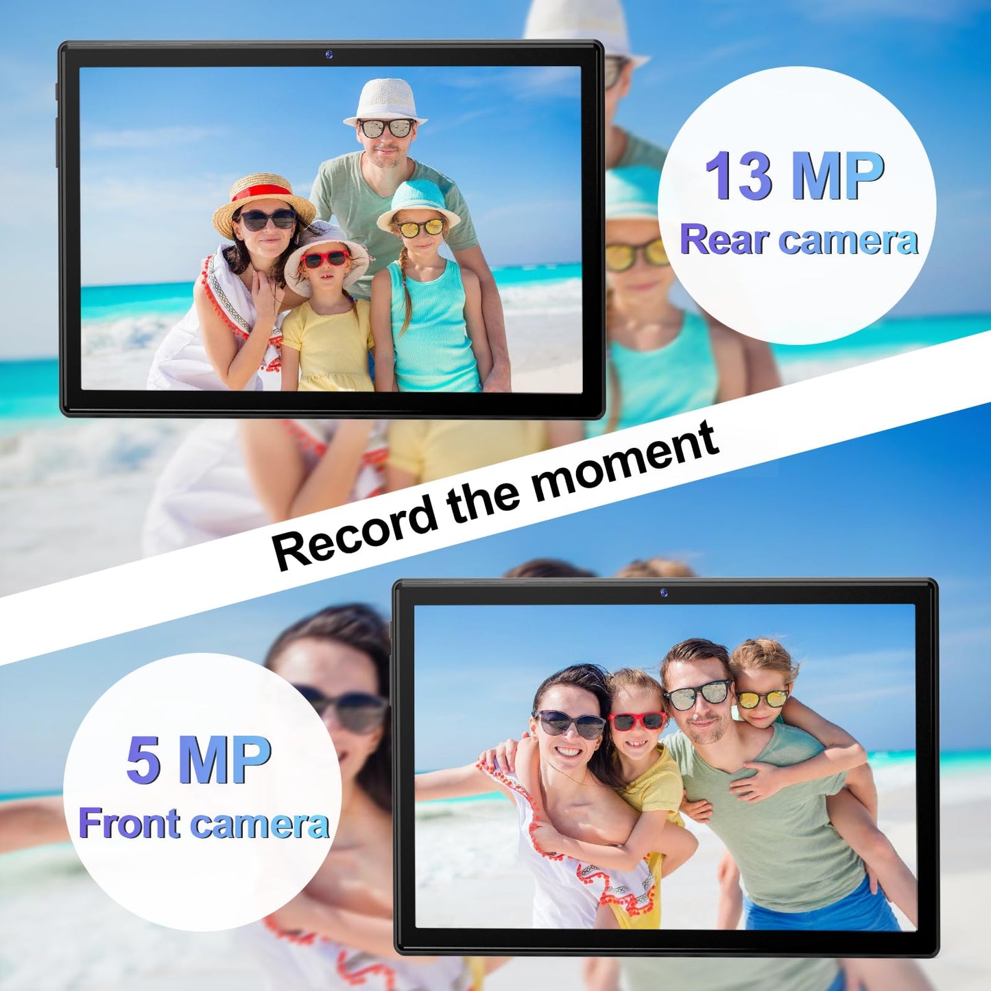 2025 Latest Android 13 Tablet 10.1 Inch, 5G WiFi Tablets Mit 16GB RAM+128GB ROM(1TB TF),2 In 1 Tablet with keyboard Mouse Pen-Octa-Core2.0Ghz | 7000mAh | 1080FHD | 13MP Camera | WLAN GPS -Black