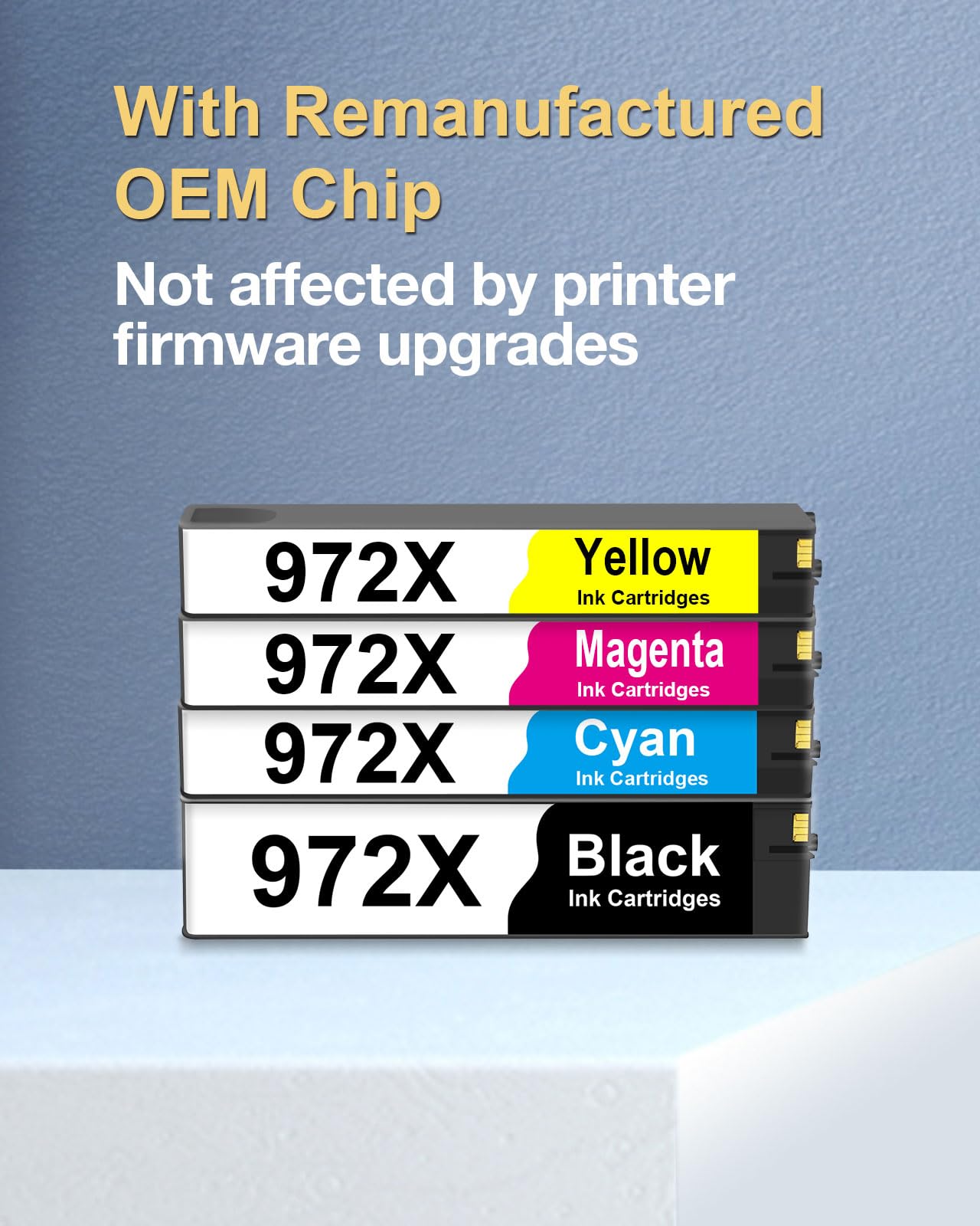 972X Ink Cartridges Remanufactured Ink Cartridge Replacement for HP 972X 972A 972 with PageWide Pro MFP 377dw 477dw 452dw 577dw 552dw 352dw 452dn 477dn Printer(4 Value Pack)