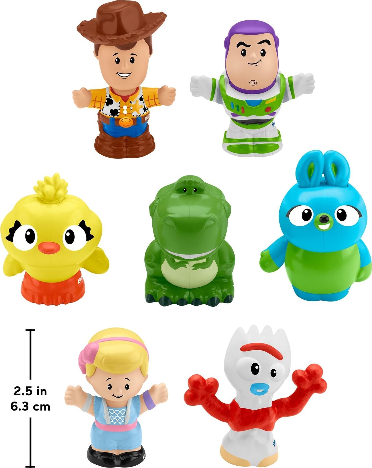 Fisher-Price Little People Toddler Toy Disney Toy Story 7 Friends Figure Set with Woody & Buzz Lightyear for Pretend Play Ages 18+ Months