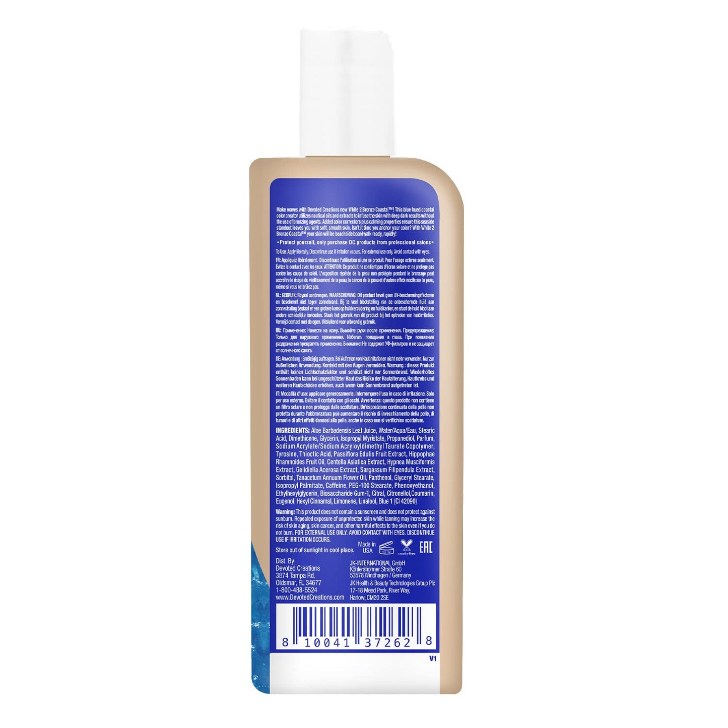 White 2 Bronze Coastal Blue Hued Optimizer Go 3 Shades Darker Rapidly 8.5oz