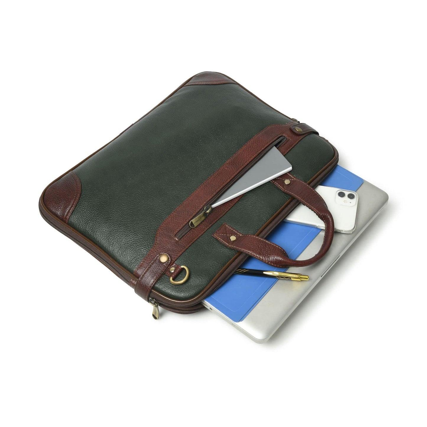 ADYAN 15 inch Leather Briefcases for Men and Women Laptop Bag Business Travel Messenger Bag Vintage Leather Best Office Satchel Bag