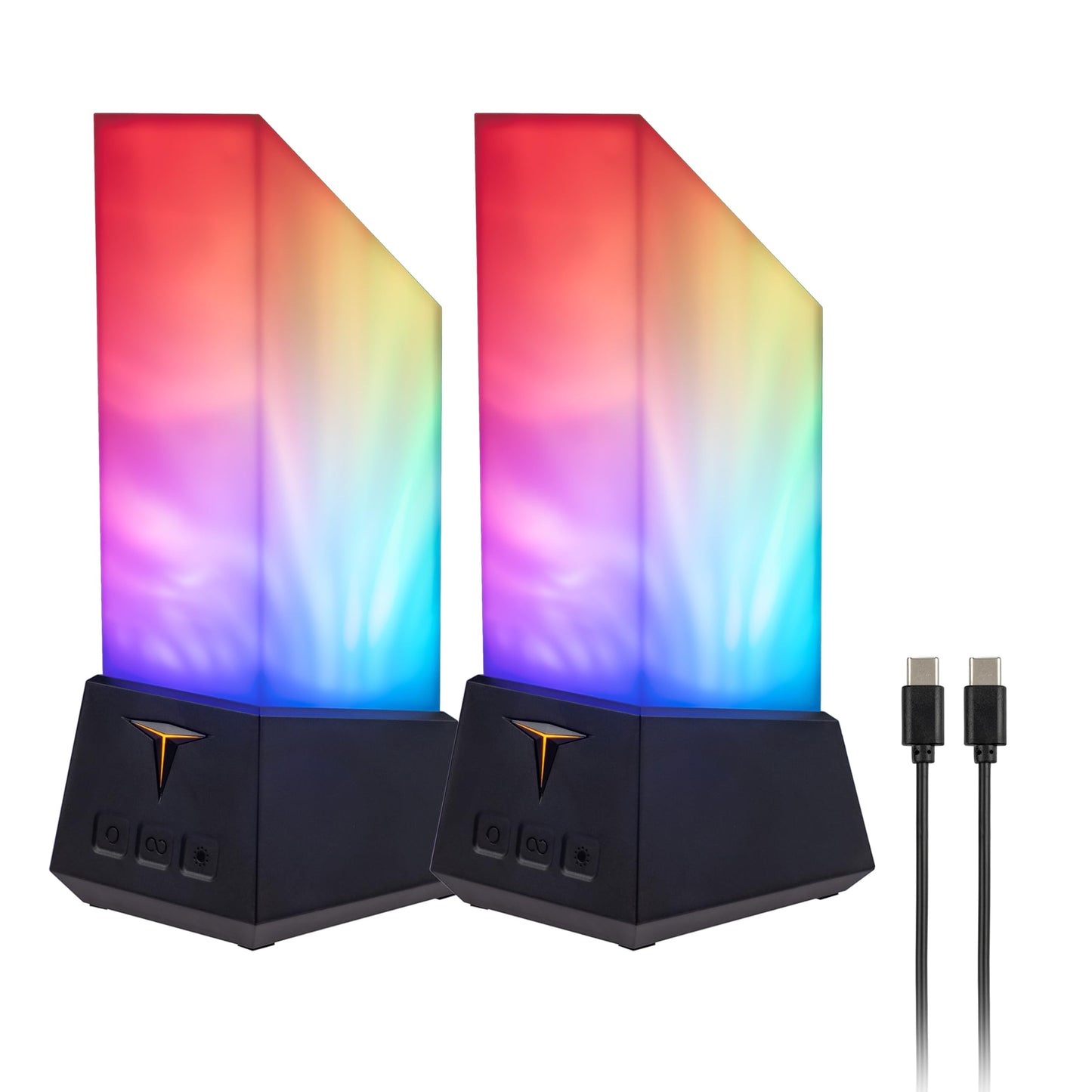 Enbrighten Vibe Smart Gaming Tabletop Galaxy Projector Titan Tower Plug in Night Light with Space Nebula Effects, Parties, Kids & Adults, Alexa and Google Compatible 84121
