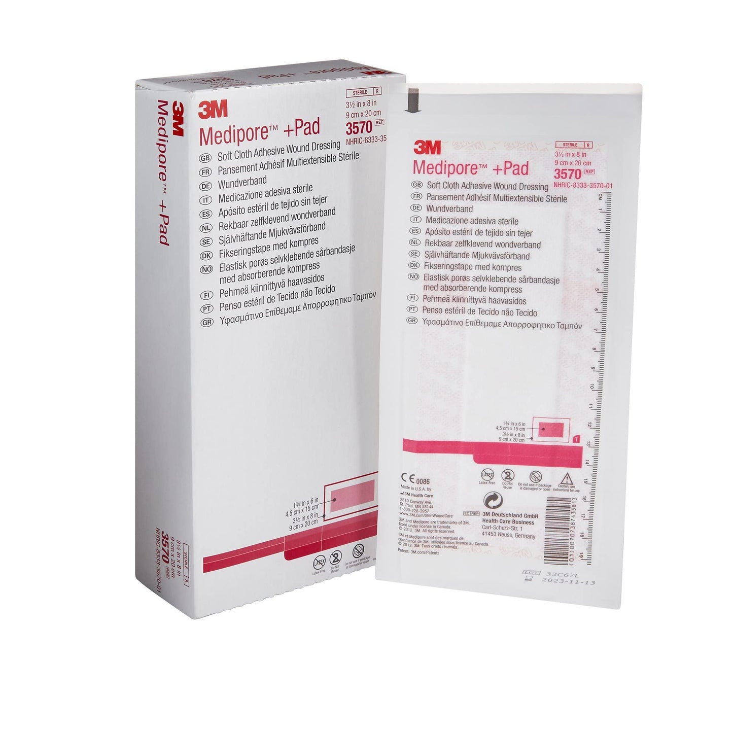 3M MEDIPORE +PAD Soft Cloth Adhesive Wound Dressing