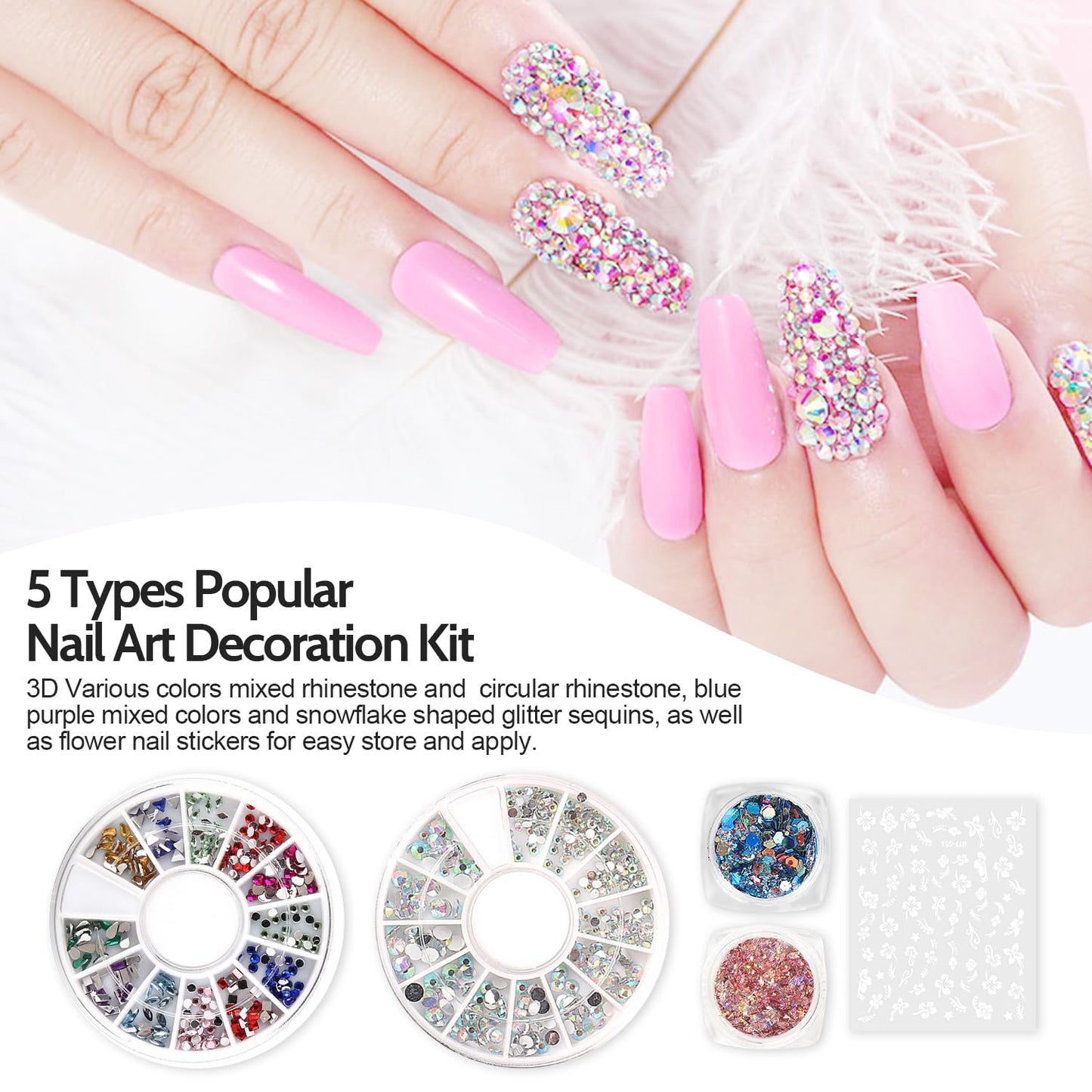 Lavender Violets Gel Nail Polish Kit with U V Light, 45 Colors with Base and Matte & Glossy Top Coat Soak Off All Season Gel Nail Kit Manicure Tools Gifts for Women LA01