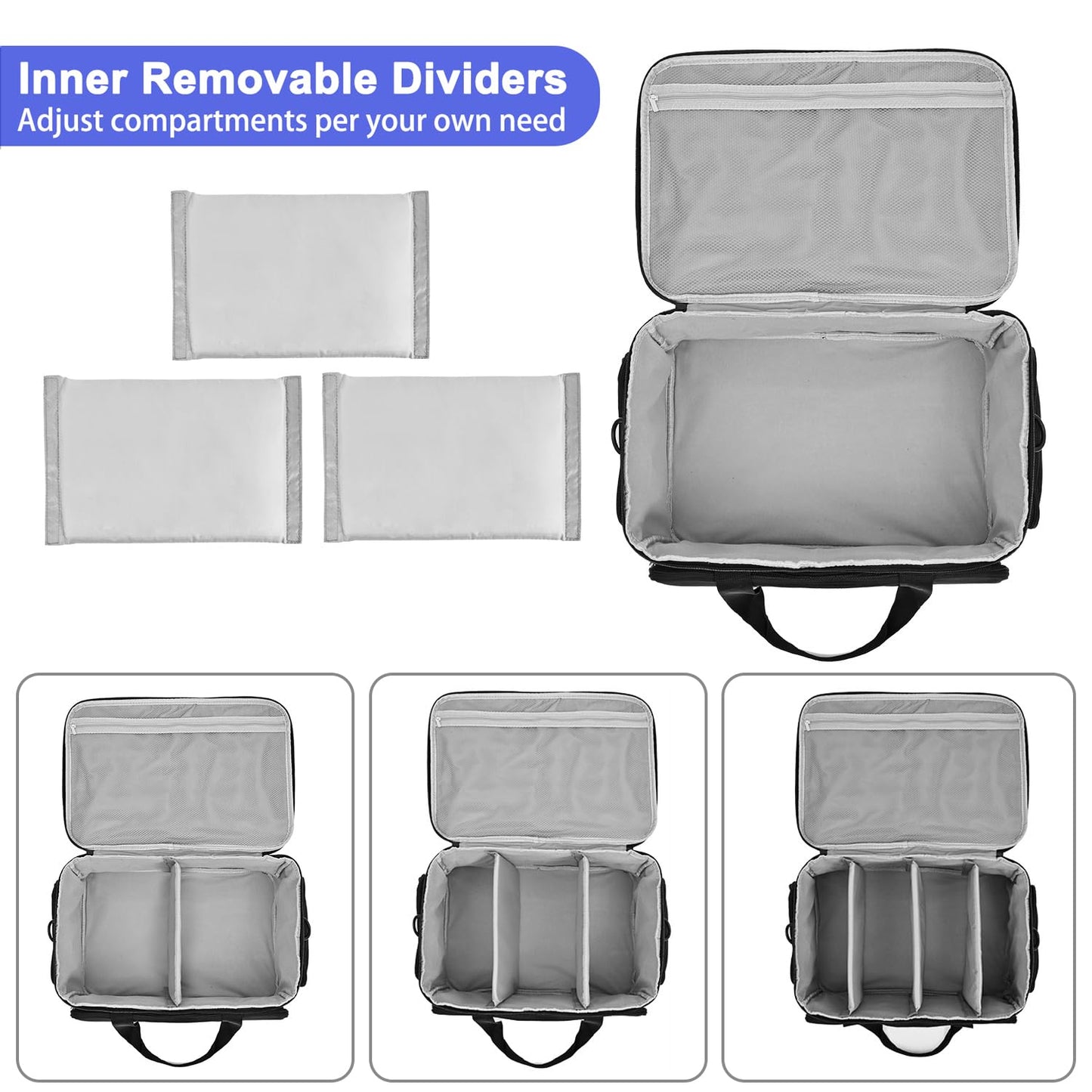 LEFOR·Z Home Health Nurse Bag Medical Bag Empty First Aid Storage with Detachable Divider Medical Supplies Bag for Nursing Student,Therapist,Doctors