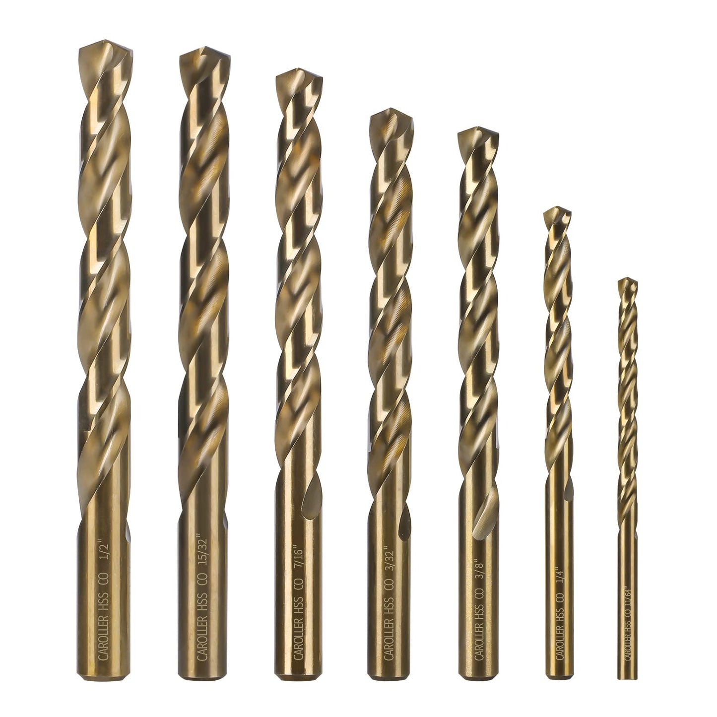 CaRoller Cobalt Drill Bit Set 29-Piece M35 Cobalt Steel Metal Drill Bits Durable Round Shank Drill Sets for Steel, Wood Plastic Sheet Metal – Includes Practical Cup-Type Holder