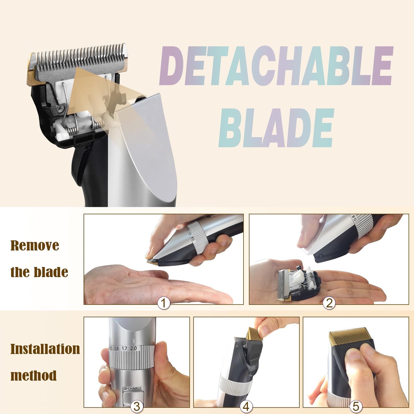2 Pack Replacement Trimmer Blade Compatible with Panasonic WER9902 Trimmer Blade,Fit for ER-GP80 ER1611 ER1512 ER1511 ER1510 ER1610 ER160 ER153 ER152 ER151