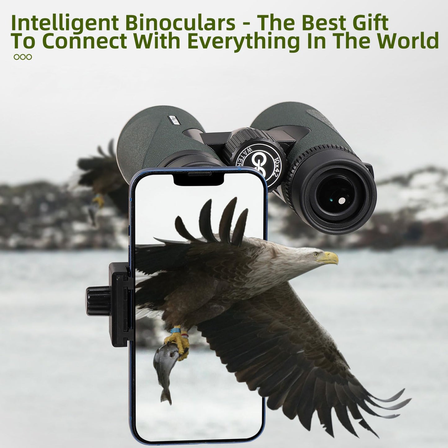 12X50 Professional HD Binoculars for Adults with Phone Adapter, High Power Binoculars with BaK4 prisms, Super Bright Lightweight & Waterproof Binoculars Perfect for Bird Watching, Hunting, Stargazing