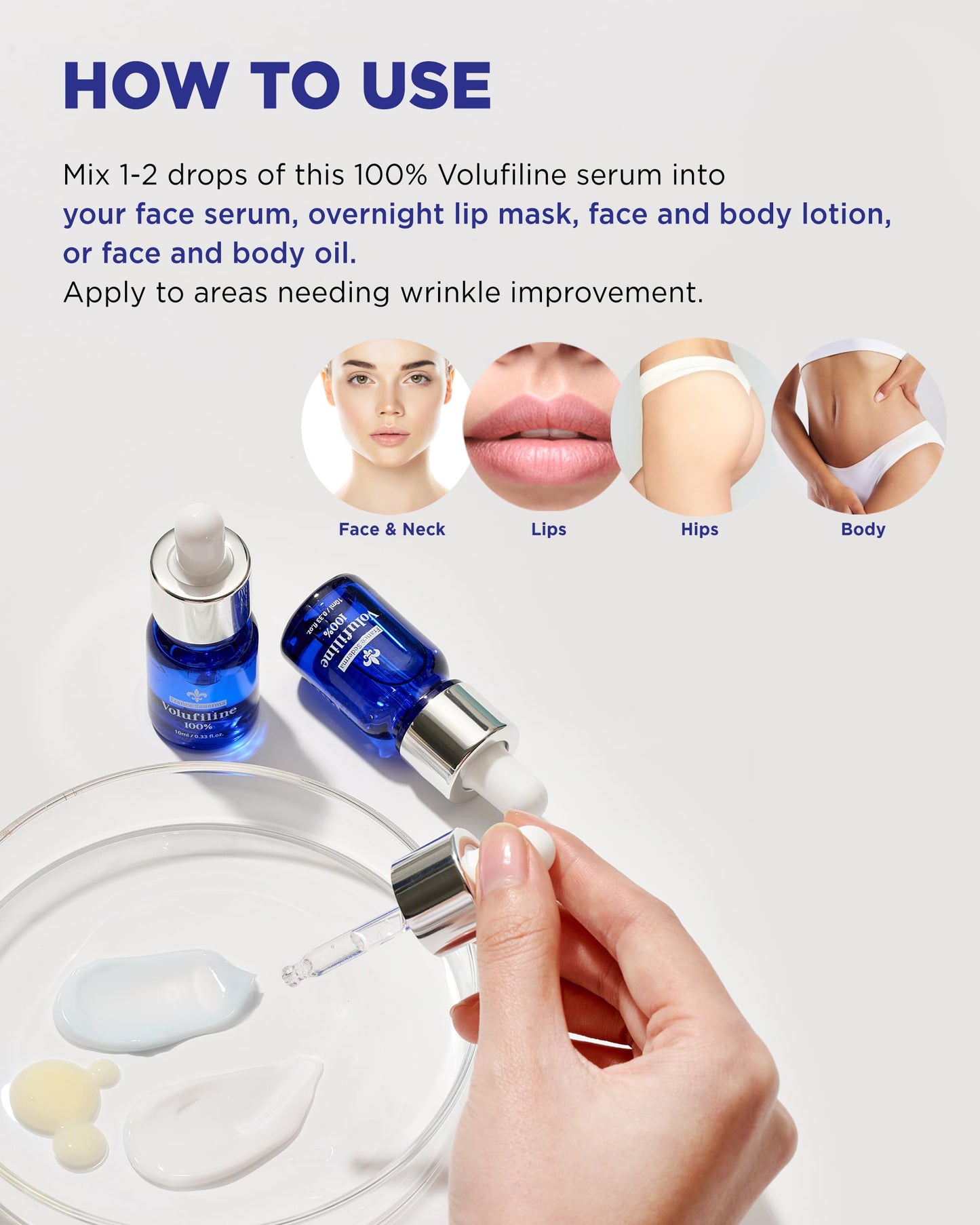100% Volufiline Ampoules – Advanced Firming & Lifting Facial Ampoule from France Sederma, Intense Hydration & Skin Rejuvenation for Youthful, Perfect for Layering & DIY, 0.33 fl.oz (10ml) 3 Pack