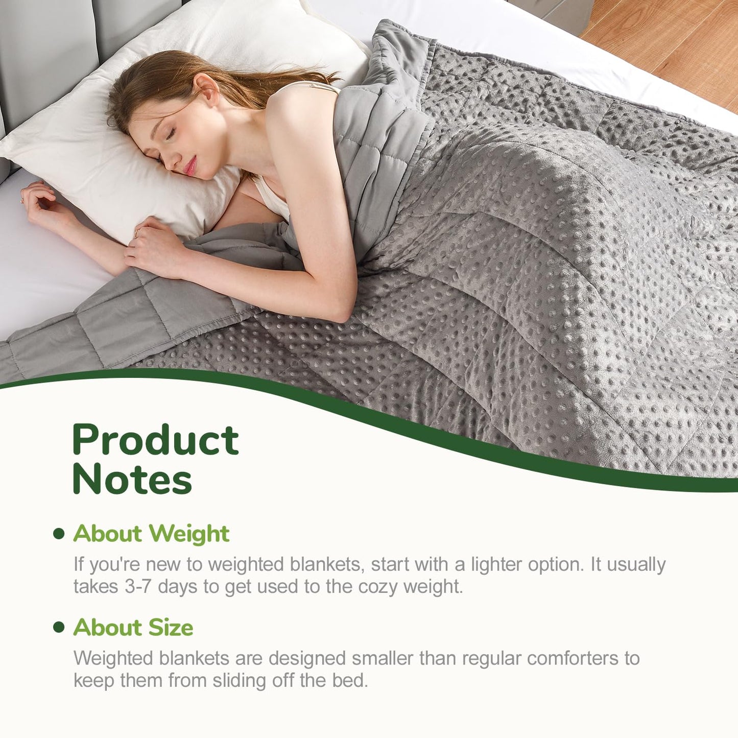 Sivio Weighted Blankets for Adults, Soft Minky Heavy Blanket for Calm Sleeping, Brethable Cooling Weighted Throw Blanket for Men and Women, Grey, 60 x 80in, 15lbs