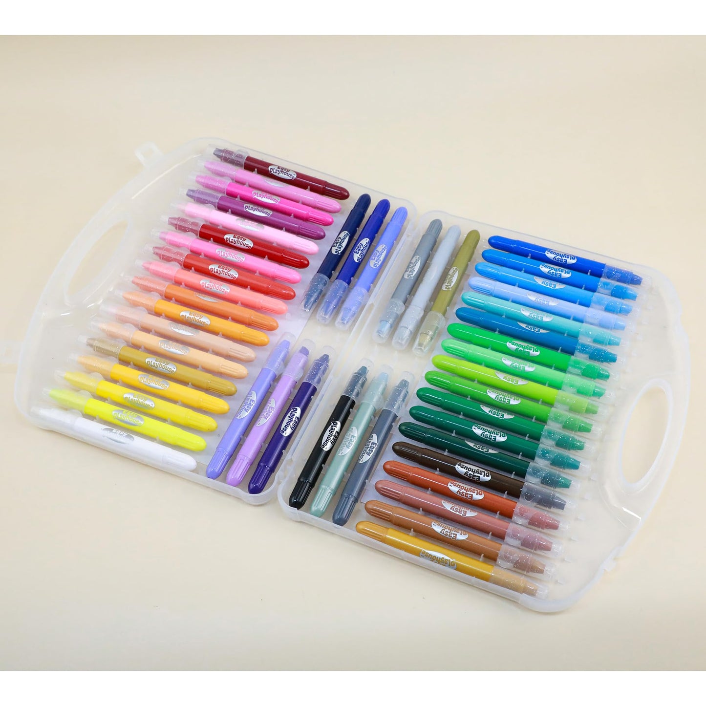 Shanghai Yiren Machinery Easy Playhouse: Tempera Paint Sticks - 48pk, Vibrant Color Set, Non-Toxic, No Mess, Washable, Water Soluble, Quick Drying, Art-Craft Supplies, Kids 3+
