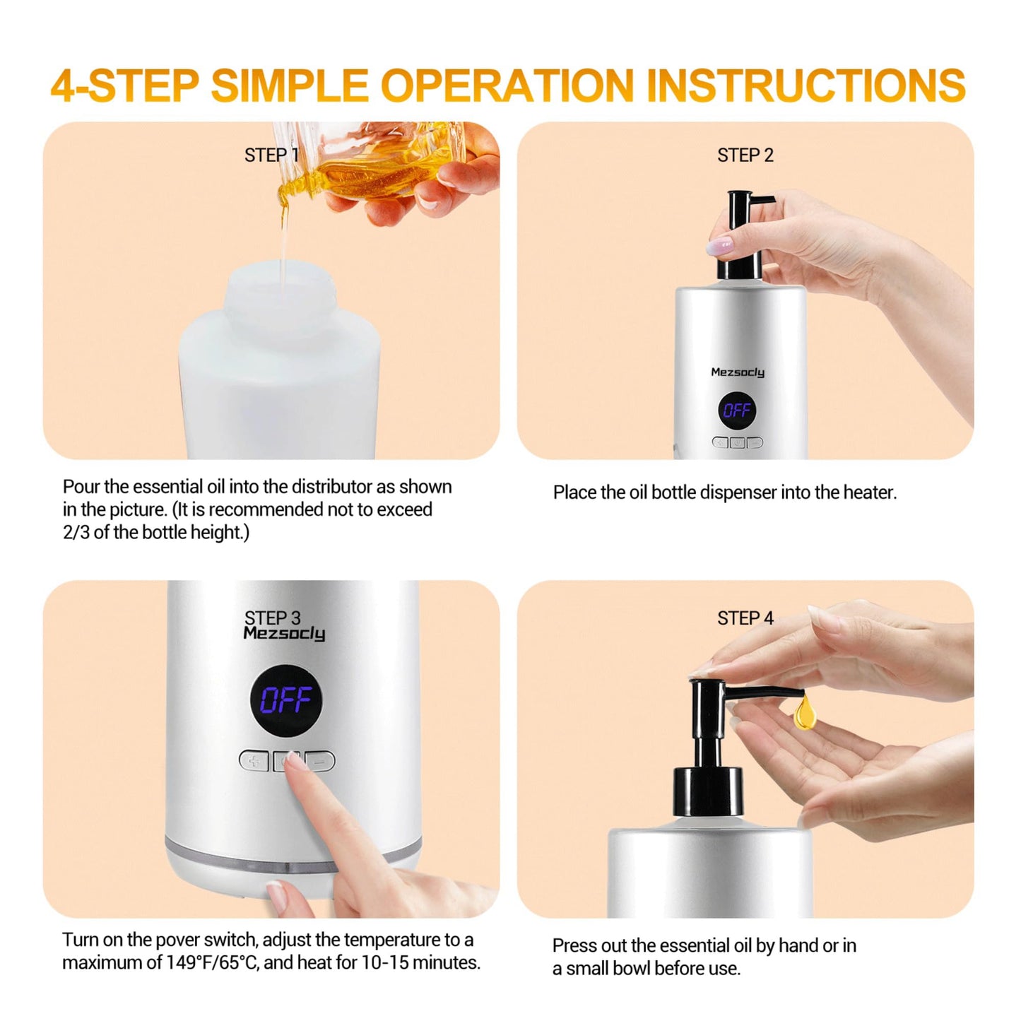 Oil Warmer for Scented Oil,Massage Oil Warmer for Massage, Lotion Oil Warmer, Body Oils Heater for Spa, Salon and Barber Shops, with Two Oil Bottle Dispenser, Constant Temperature, Black