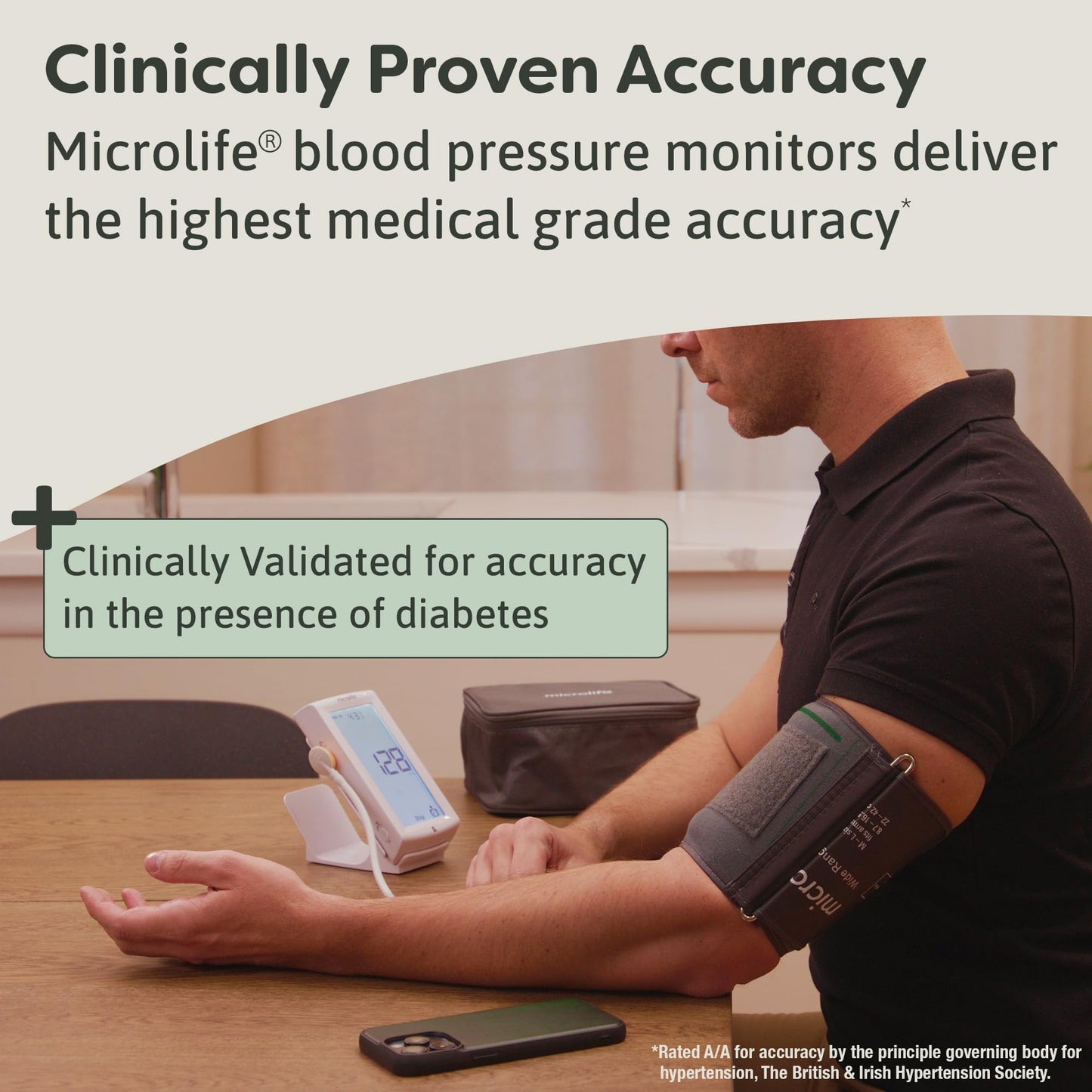 Microlife Series 800 Smart Upper Arm Blood Pressure Monitor for 2 Users, Wide Range Cuff Fits Standard to Large Adult Arms, Bluetooth Connect to Health App (iOS and Android Compatible)