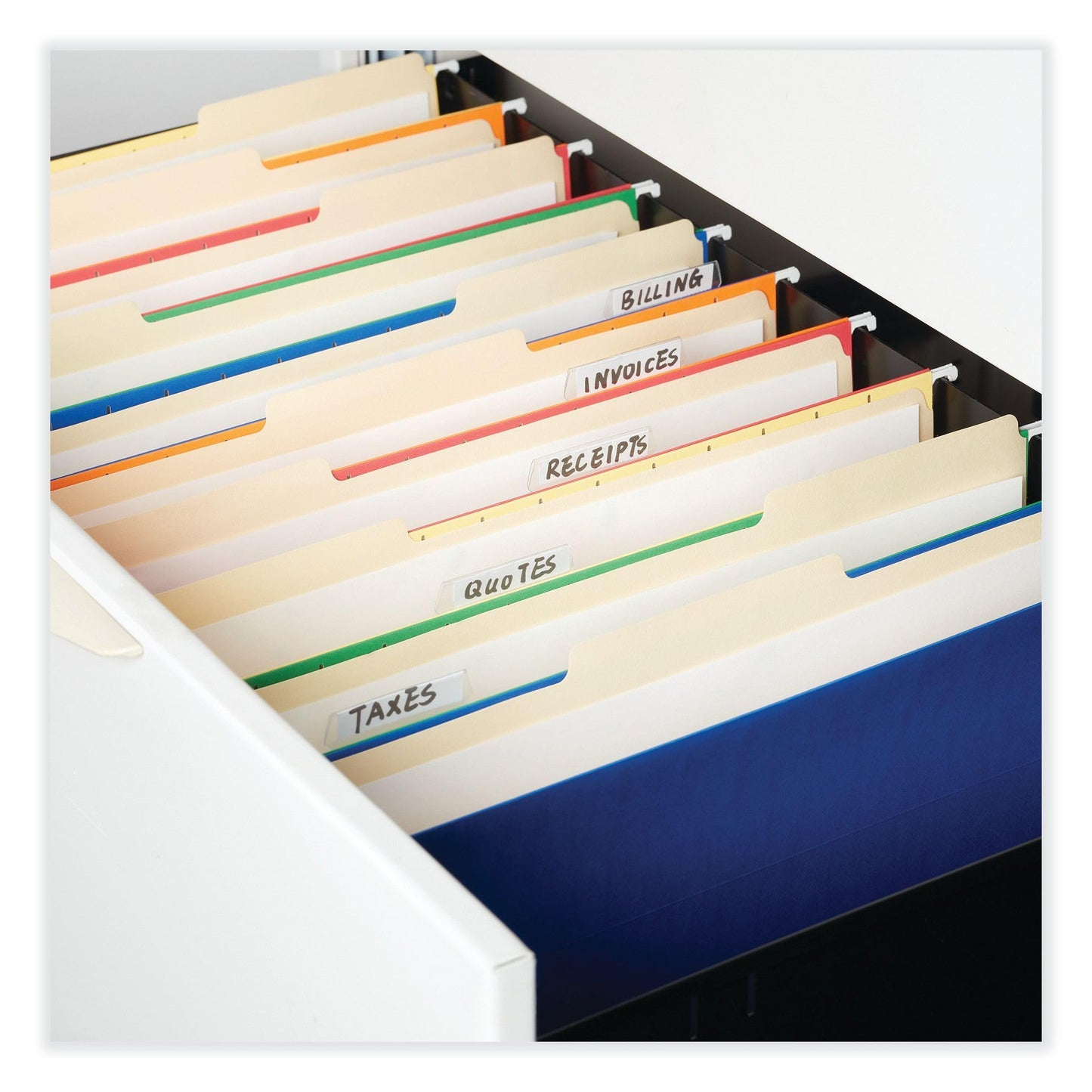 Universal Top Tab File Folders, 1/3-Cut Tabs: Assorted, Letter Size, 0.75" Expansion, Manila, 250/Box