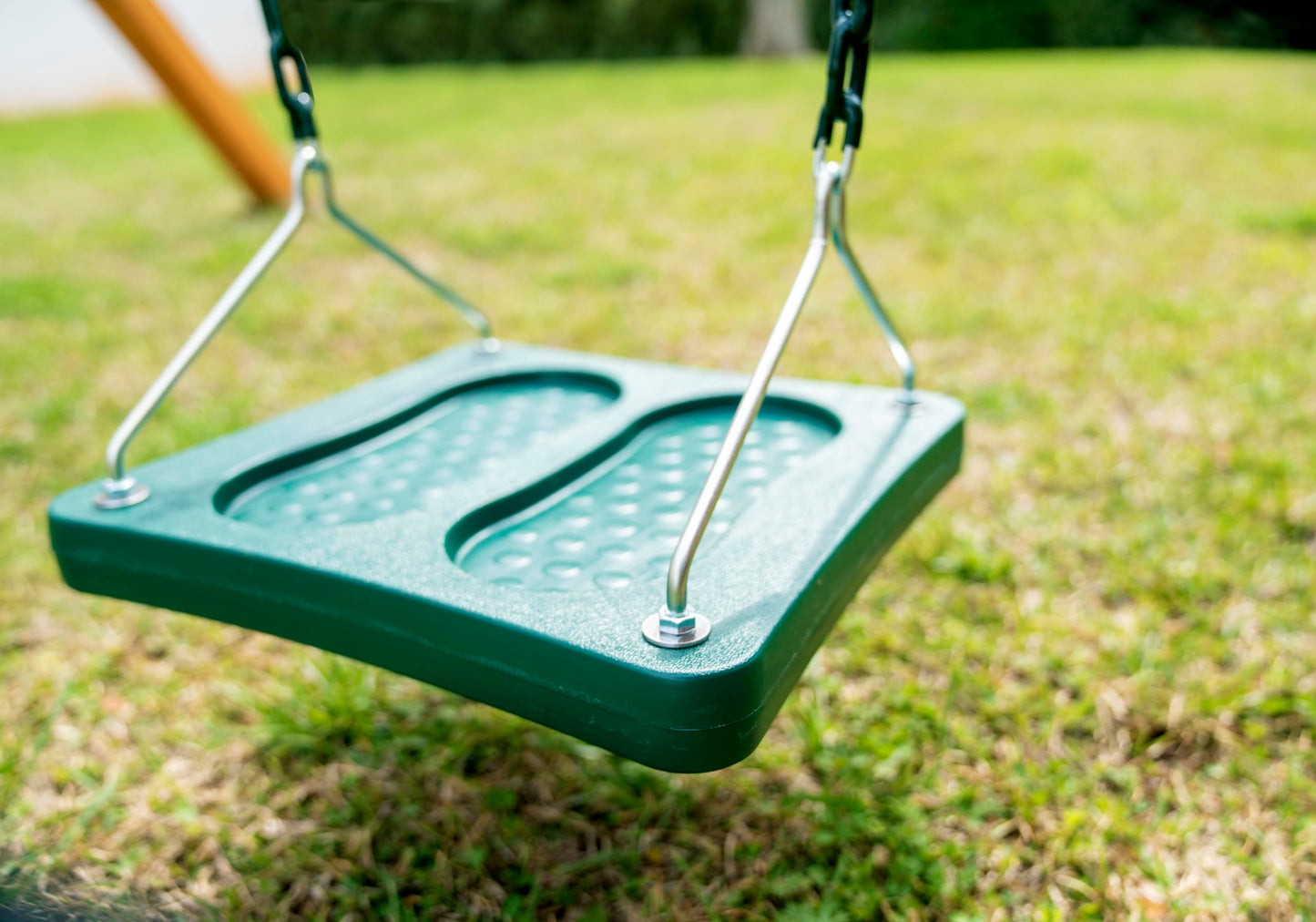 Swing-N-Slide NE 5041 Stand-Up Swing with 14" x 14" Swing Base and Coated Chains for Swing Set and Playset, Green