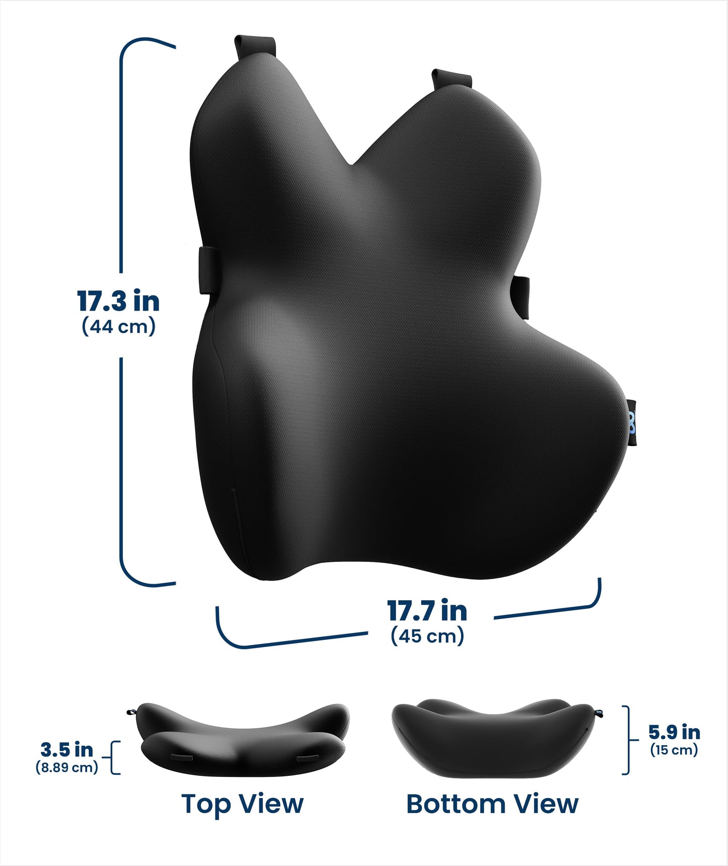 Everlasting Comfort Lumbar Support Pillow for Office Chair - Memory Foam Back Cushion for Car Seat - Promotes Better Posture, Back Pain Relief - Ideal Gaming and Desk Chairs Work and Home Essentials
