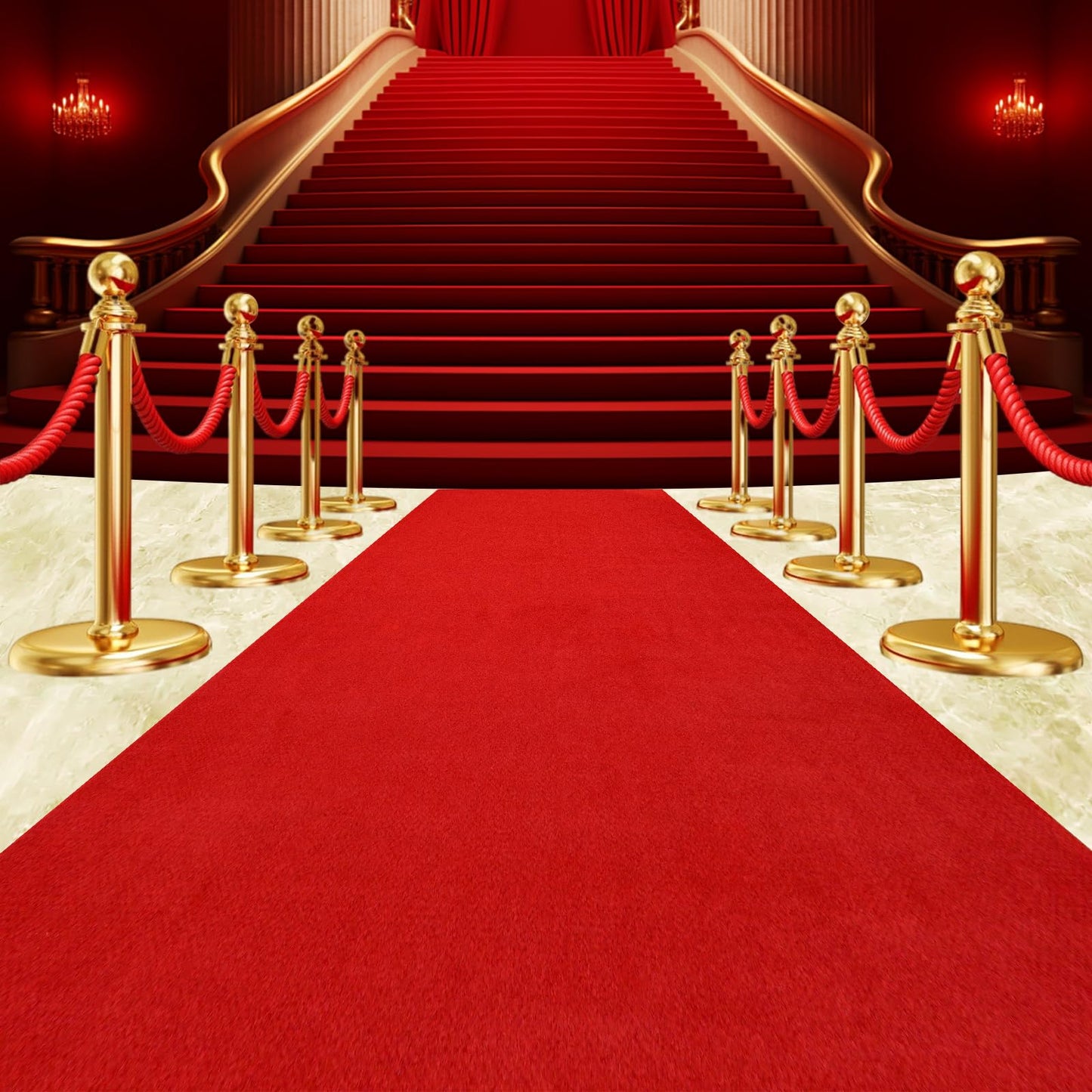 450 GSM Extra Thick Waterproof Red Carpet Runner for Events Decorations, 3X10 Ft Not Slip Red Runner Aisle Runway Rug for Wedding, Party, Banquet, Activity Entrance and Special Events Decorations