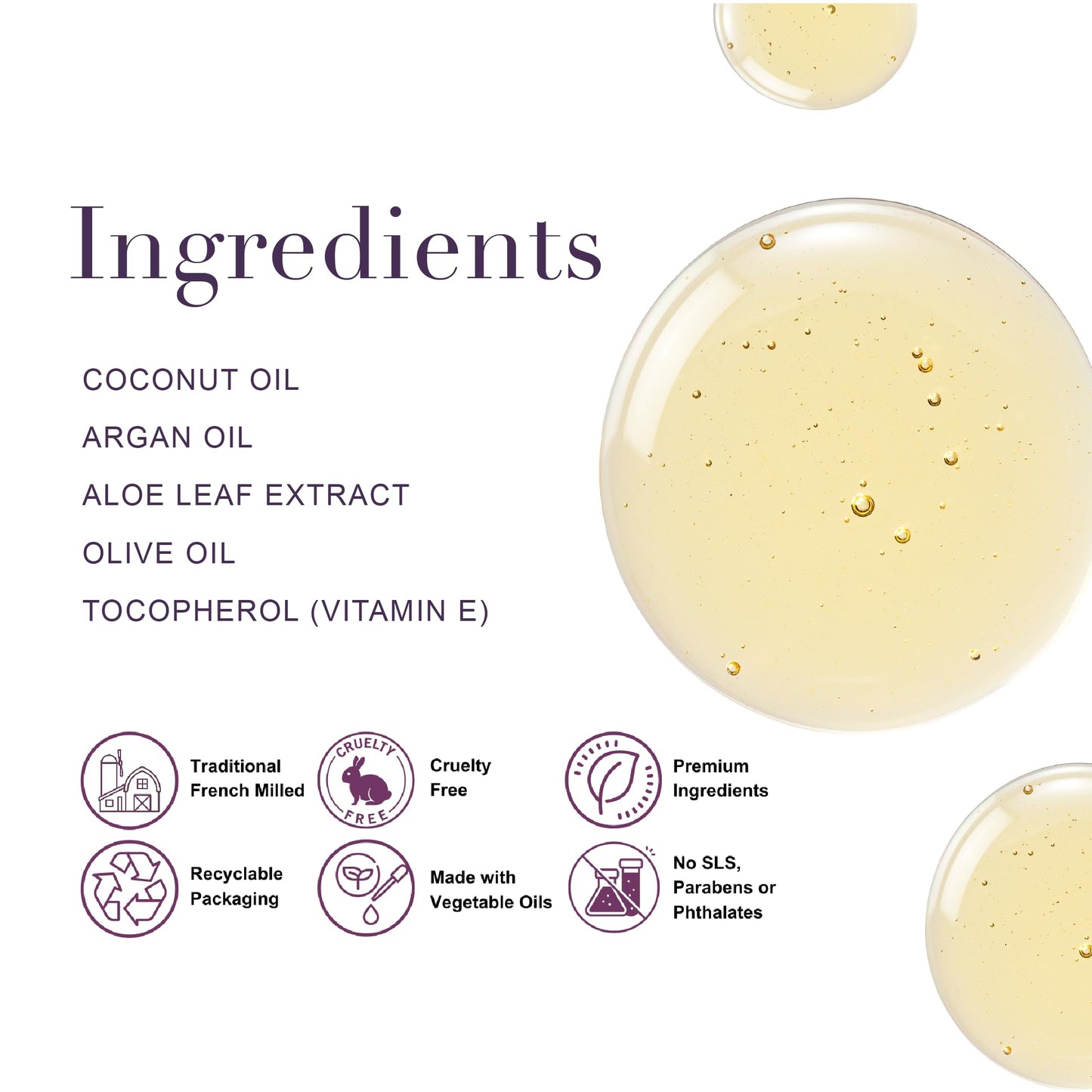 A LA MAISON French Liquid Hand Soap Refill, Lavender Aloe - Natural Hand Wash Made with Essential Oils - Biodegradable, Plant-Based, Vegan, Cruelty-Free, Alcohol & Paraben Free (33.8 oz, 2 Pack)