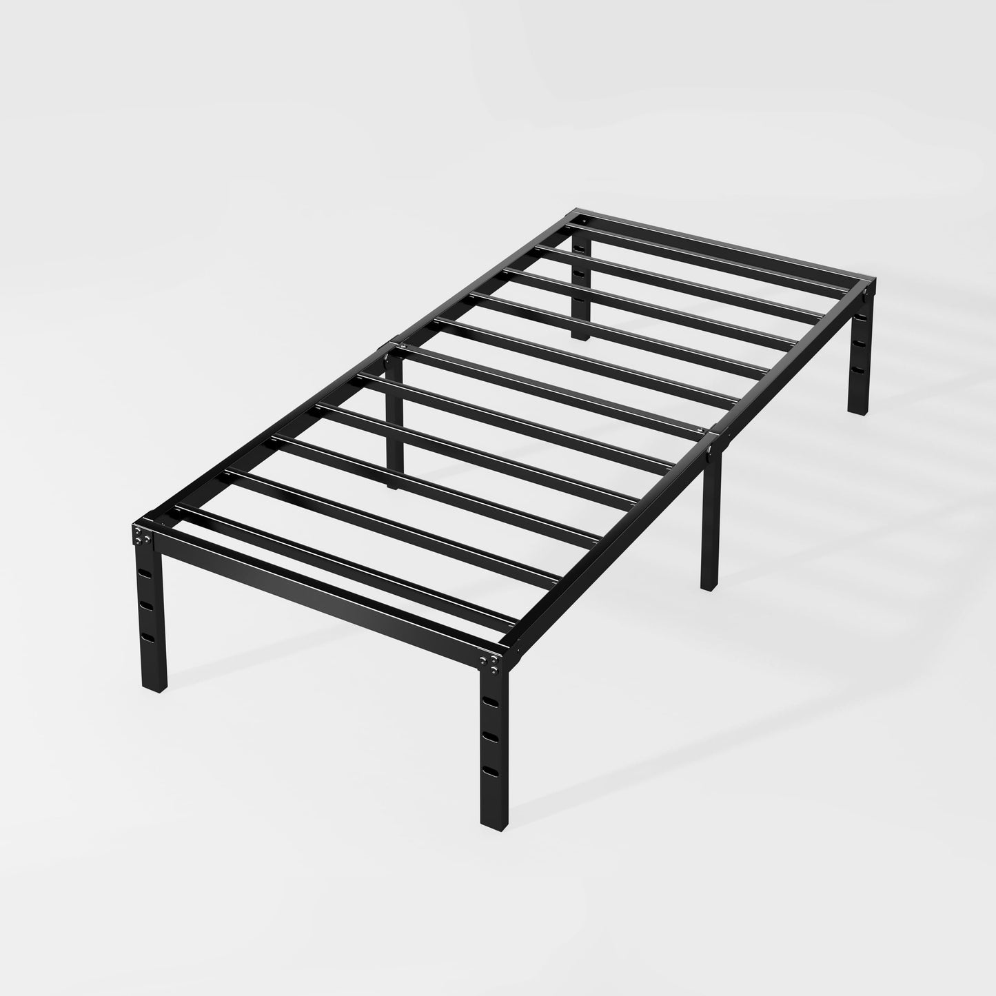 HLIPHA Metal Platform Bed Frame 14 Inch Tall Bed No Box Spring Needed,Twin Size Bed with Sturdy Slat Support,Easy to Assemble,Black