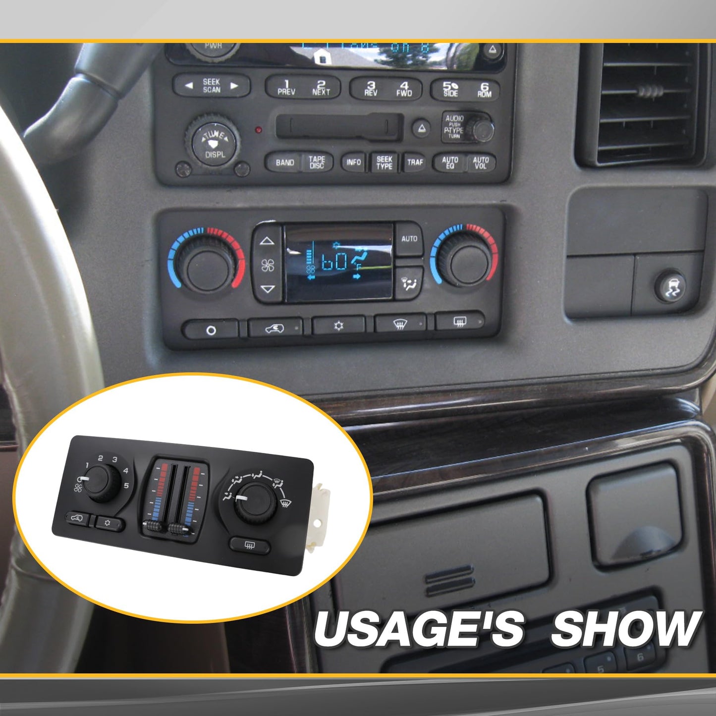 AIWGIW 599-210 Climate Control Module Compatible with 2006 Yukon XL 1500, Silverado 1500 2500 3500, 2006 Escalade, 2004-2005 Sierra 1500