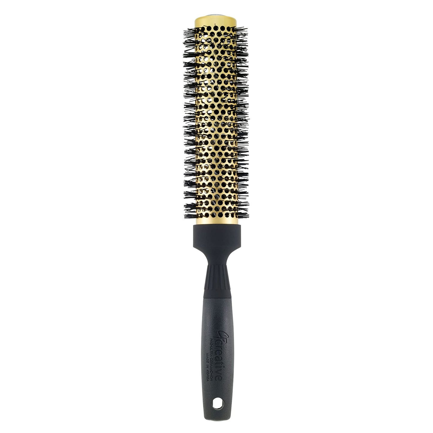 Gold Nano Ceramic 7.5 Inch Long Barrel Ion Wavy Bristles