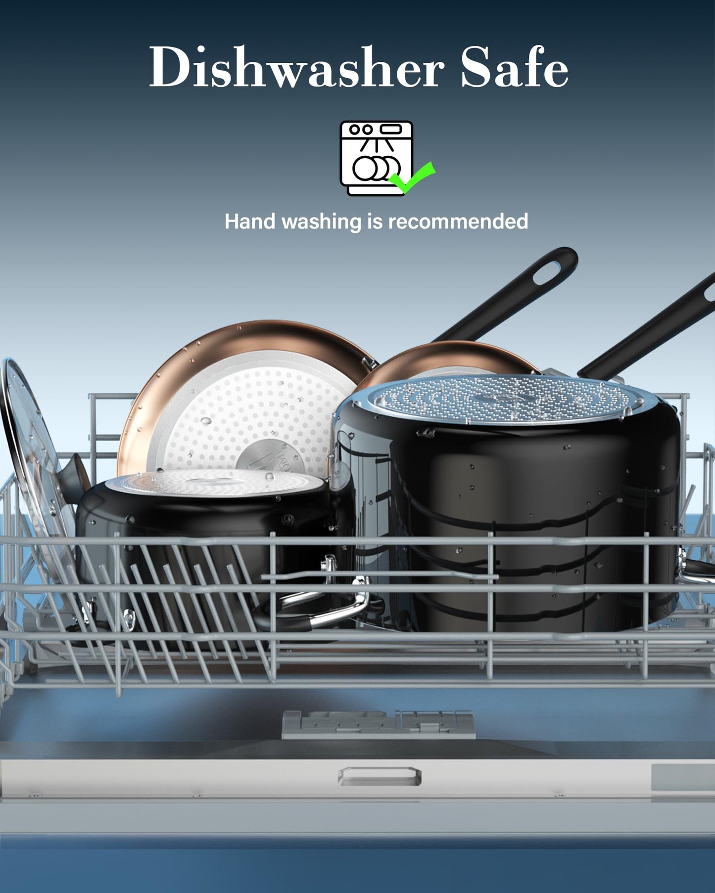 Cook N Home Professional 6 Quart Nonstick Stock Pot with Lid, Riveted Handles, Soup Pot for Holiday Feasts, Stockpot with Even Heating, Induction Cookware, Oven & Dishwasher Safe, Black