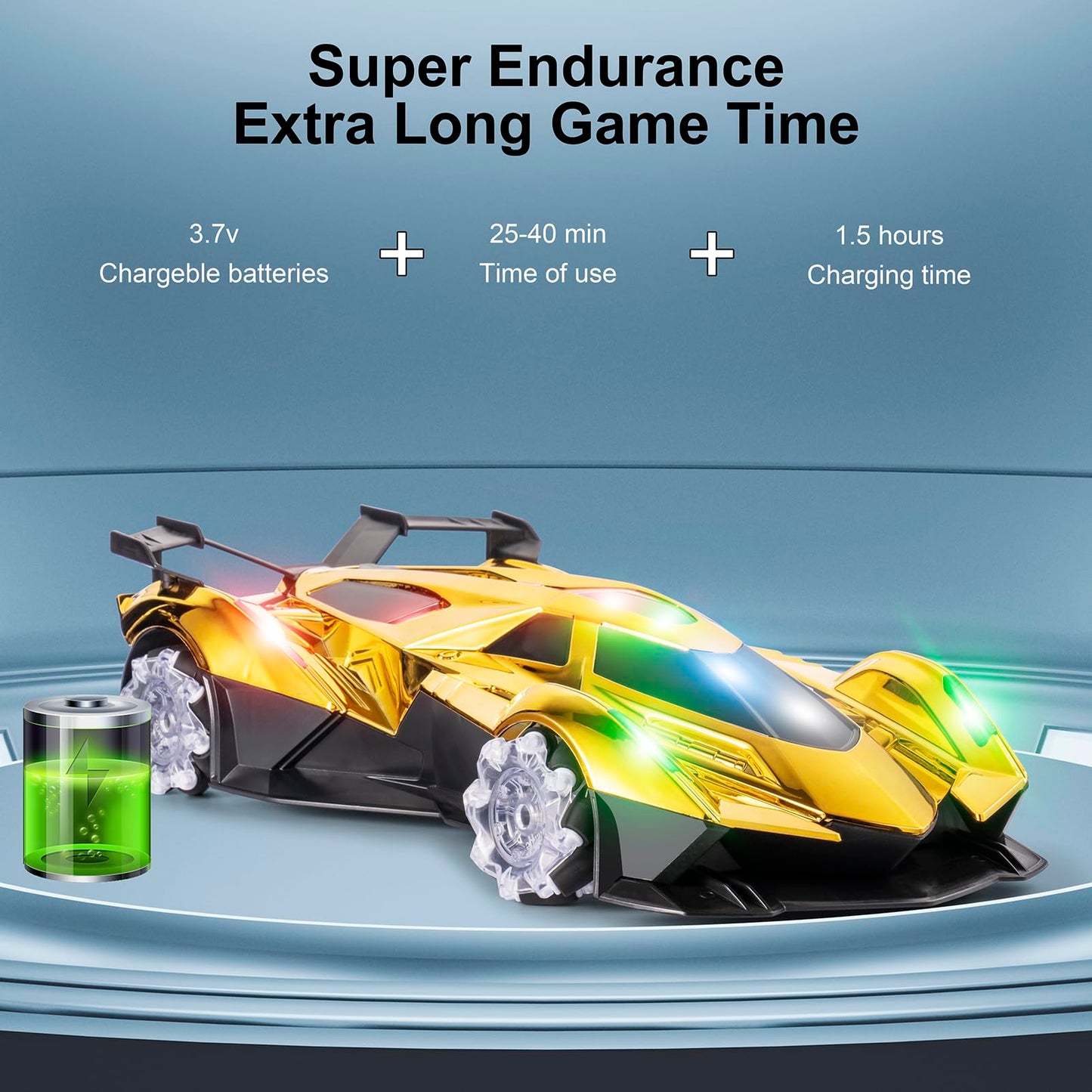 Lamborghini Remote Control Car Toy for Boys Age 8-12 , 1:12 Scale Gold Lambo Toy Car with 360°Rotating Drifts Car Colorful Lights、Spray& Musics, Speed 10-12km/h RC Race Toy Car for Boys Girls Birthday