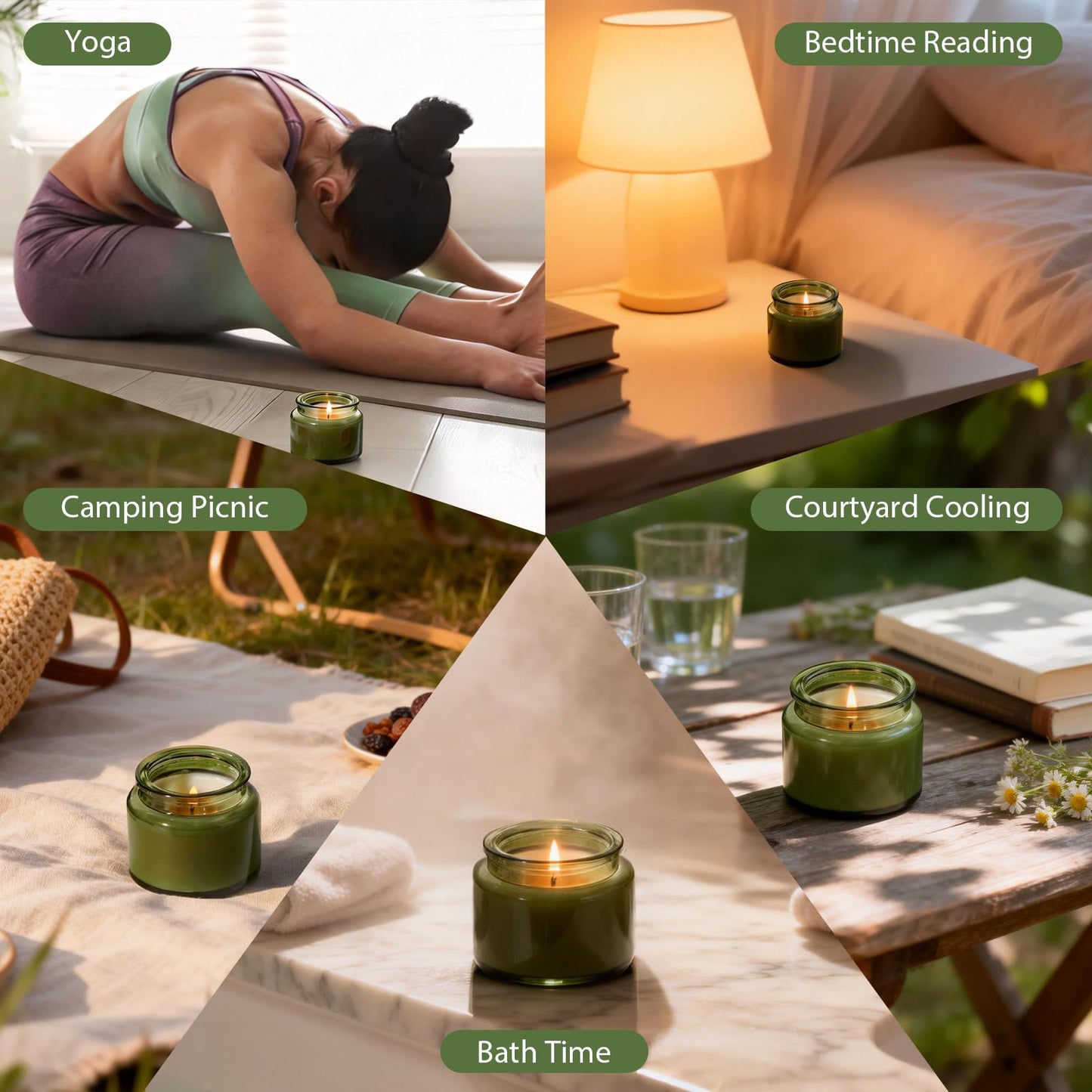 Veiuwa 12-Pack 4oz Citronella Candles Outdoor in Reusable Tins– Long-Burning Ambiance Candles for Patio, Garden, Yard, Camping, Parties Outdoor Déco