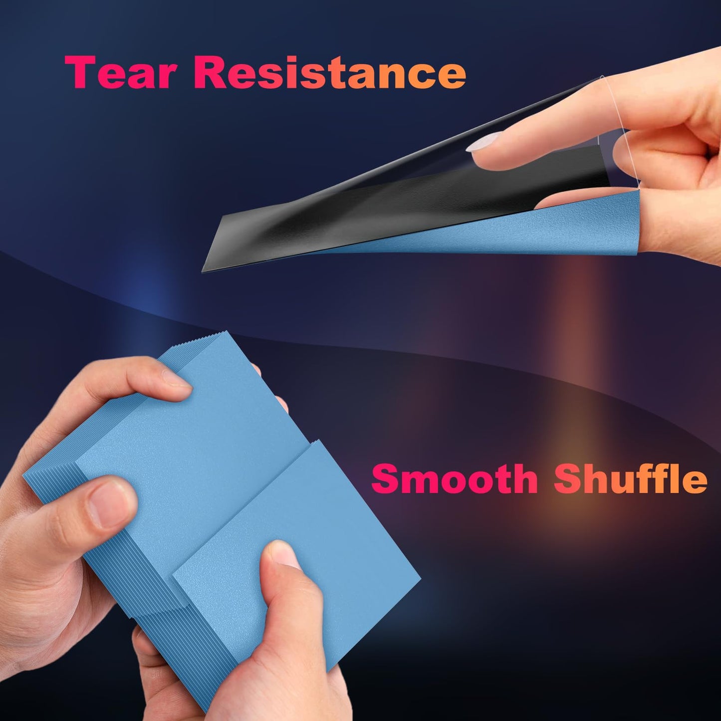 1200 Pack Card Sleeves, Matte Dual Trading Card Sleeves with Opaque Back & Smooth Shuffle, Tear Resistant Card Protectors for MTG, TCG and Game Cards (12 Colors)