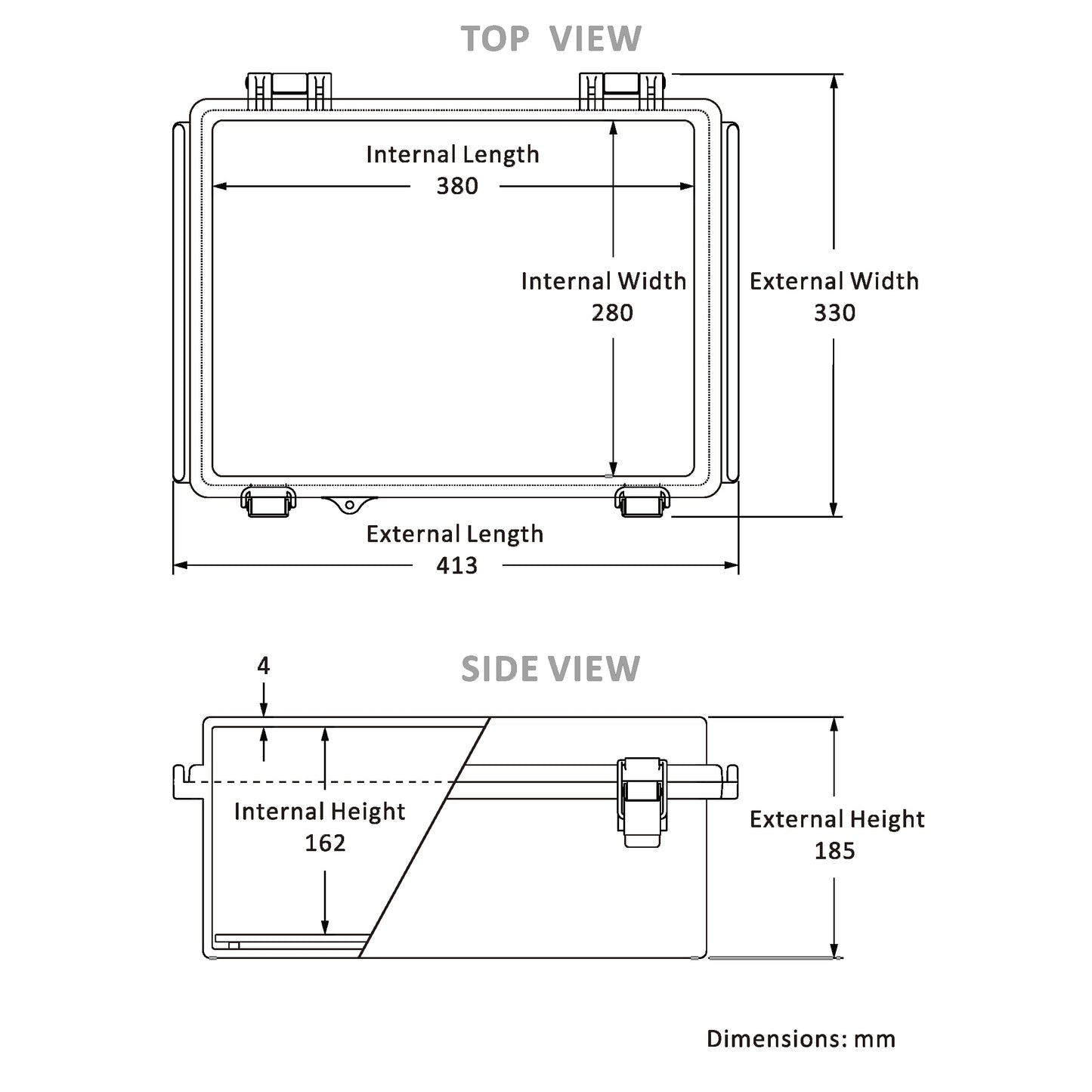 KWONONG UL Certified Junction Box, NEMA 6 Weatherproof 94V-0 Flame Retardant, Plastic Electrical Enclosure for Industrial Projects, Includes Mounting Plate (Grey Cover, 16.1"x12.2"x7.1")