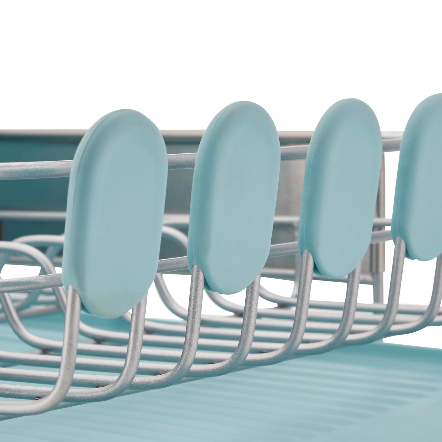 KitchenAid Compact Space Saving Rust Resistant Dish Rack with Removable Flatware Caddy and Angled Self Draining Drainboard, 12.63 x 15.87 x 5.54 Inch, Mineral Water