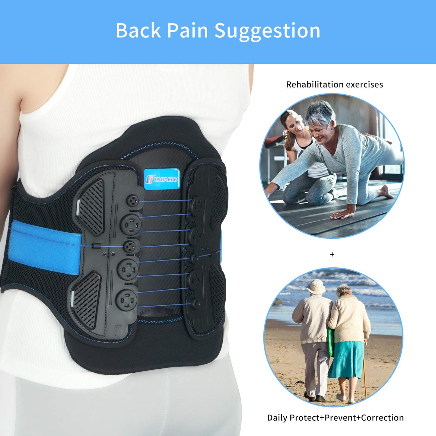 2.0 Version LSO Back Brace with Maximum Decompression Plate&Comfort Curve Back Support New Added with Foam Pad,Dual Pulley System Lumbar Support Belt for Lower Back Pain Relieve,Pre and Post Spine Surgery(L/XL fit belly 35"-47")
