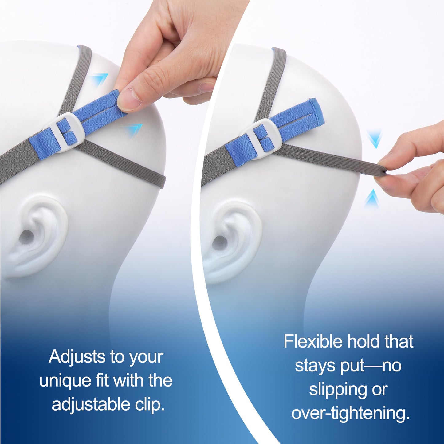 2 Pack Nasal Pillows for AirFit P10 with 2 Pcs Adjustable Straps Soft Secure Fit Lightweight Cushions Seal Comfortably CPAP Supplies Portable Spare Packs - Medium