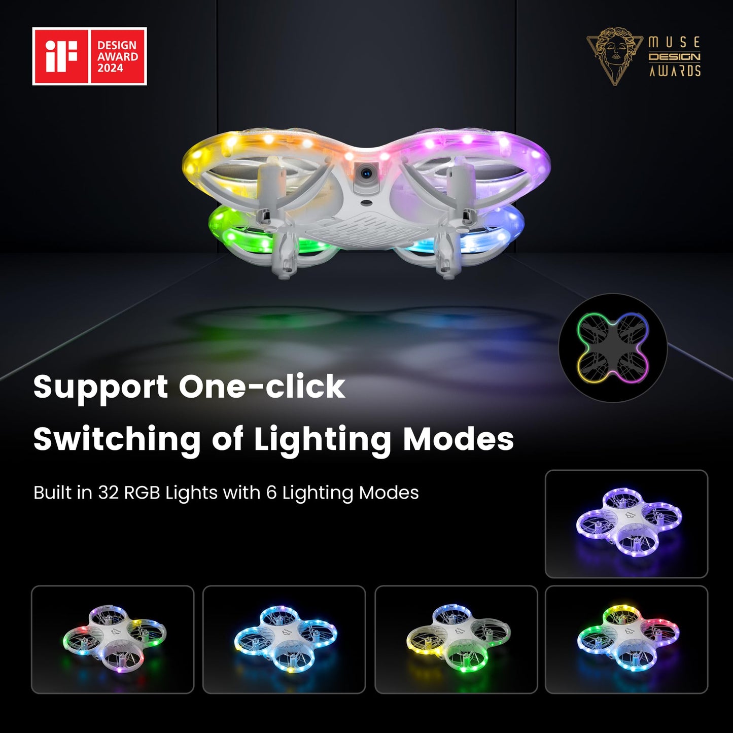Ameta Drones for Kids Adults, RC Drone with 1080P HD FPV Camera, Cool Toys Gift for Boys Girls Teenage, STEM Toys with LED Light, Propeller Full Protect, 2 Batteries Long Flight Time and Remote Control, Easy to Fly