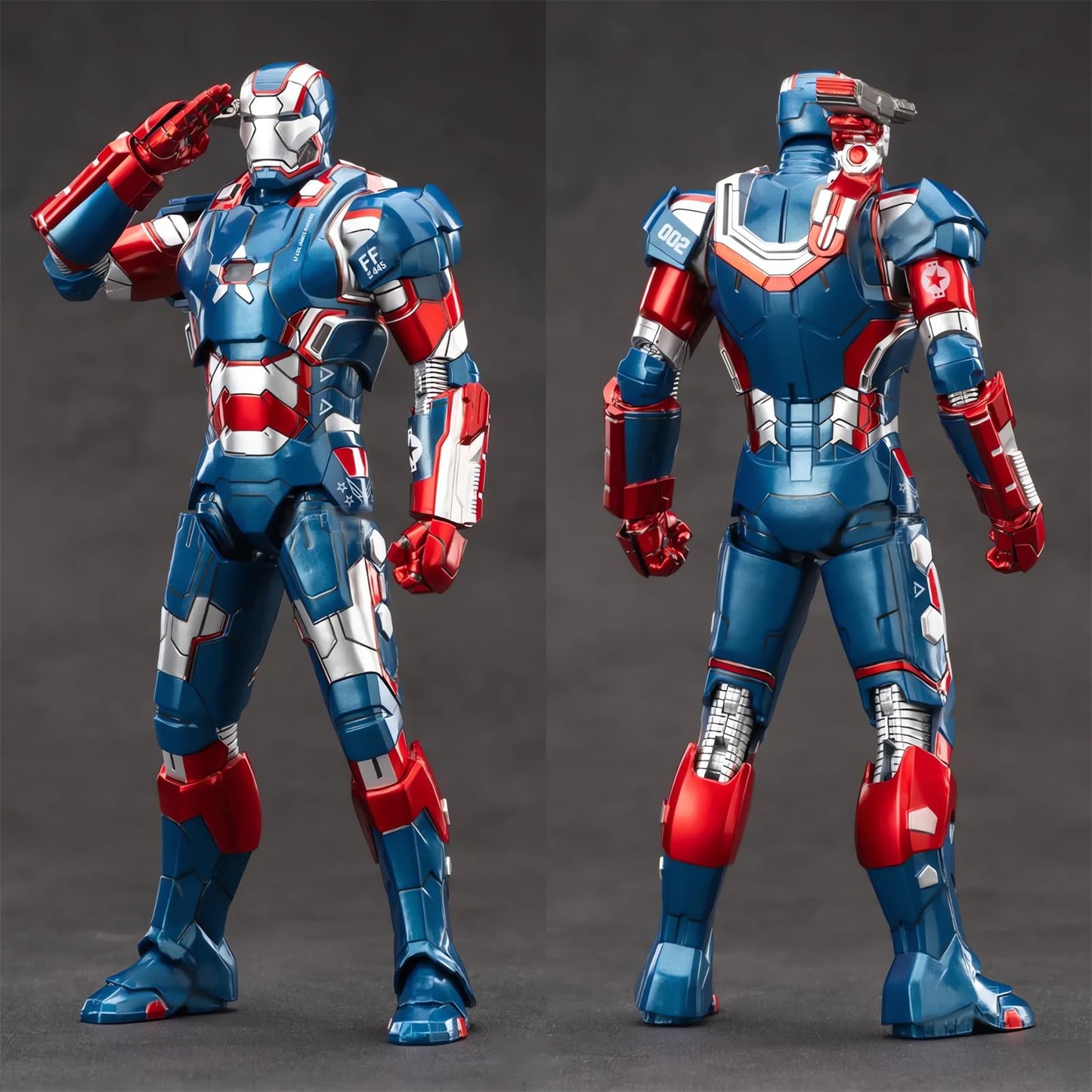 BANOBI 7 Inch Ironpatriot Action Figure (1/10 Scale) with Lots of Accessories,Exquisite Painting Collectible Toy