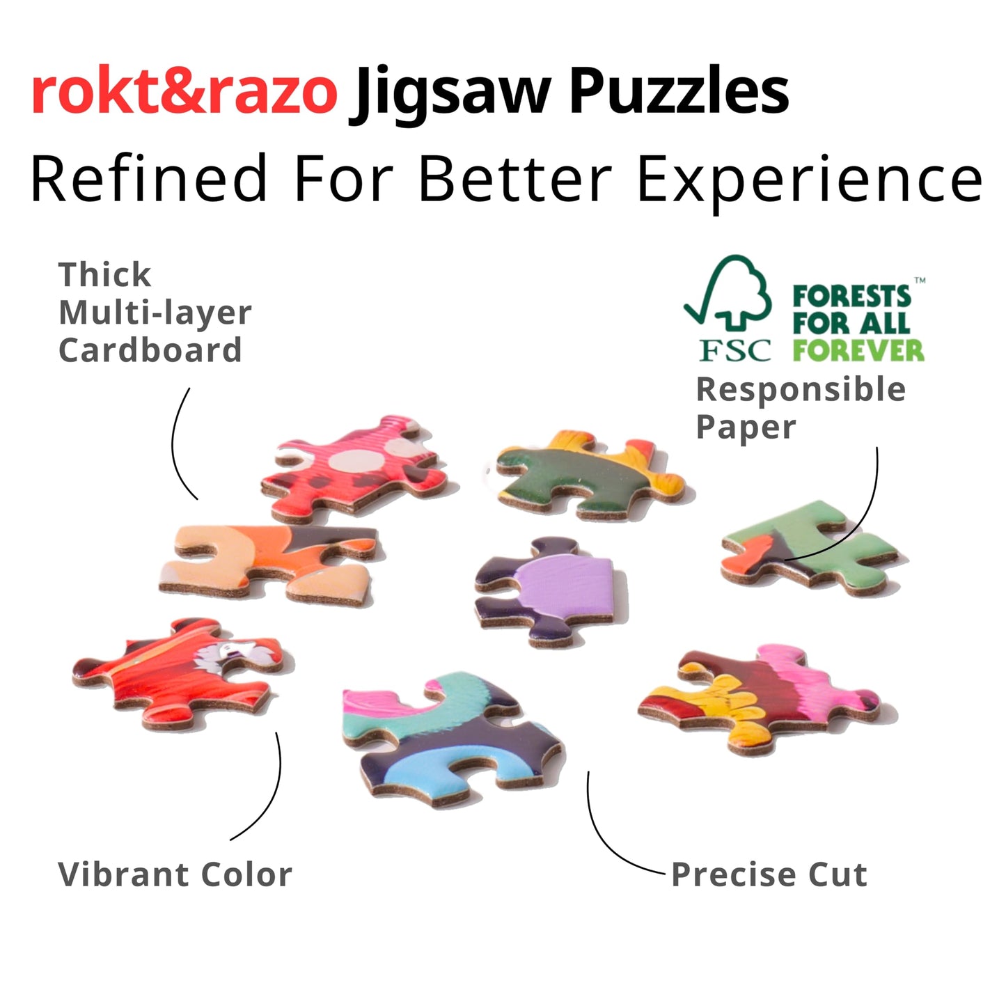 rokt&razo, Fishes, 24 Mini Pack Kids Puzzles, 1000 Pieces Advert Puzzles, Family Game Nights, Finish Size 27.5 * 19.7 in (Index on The Back)